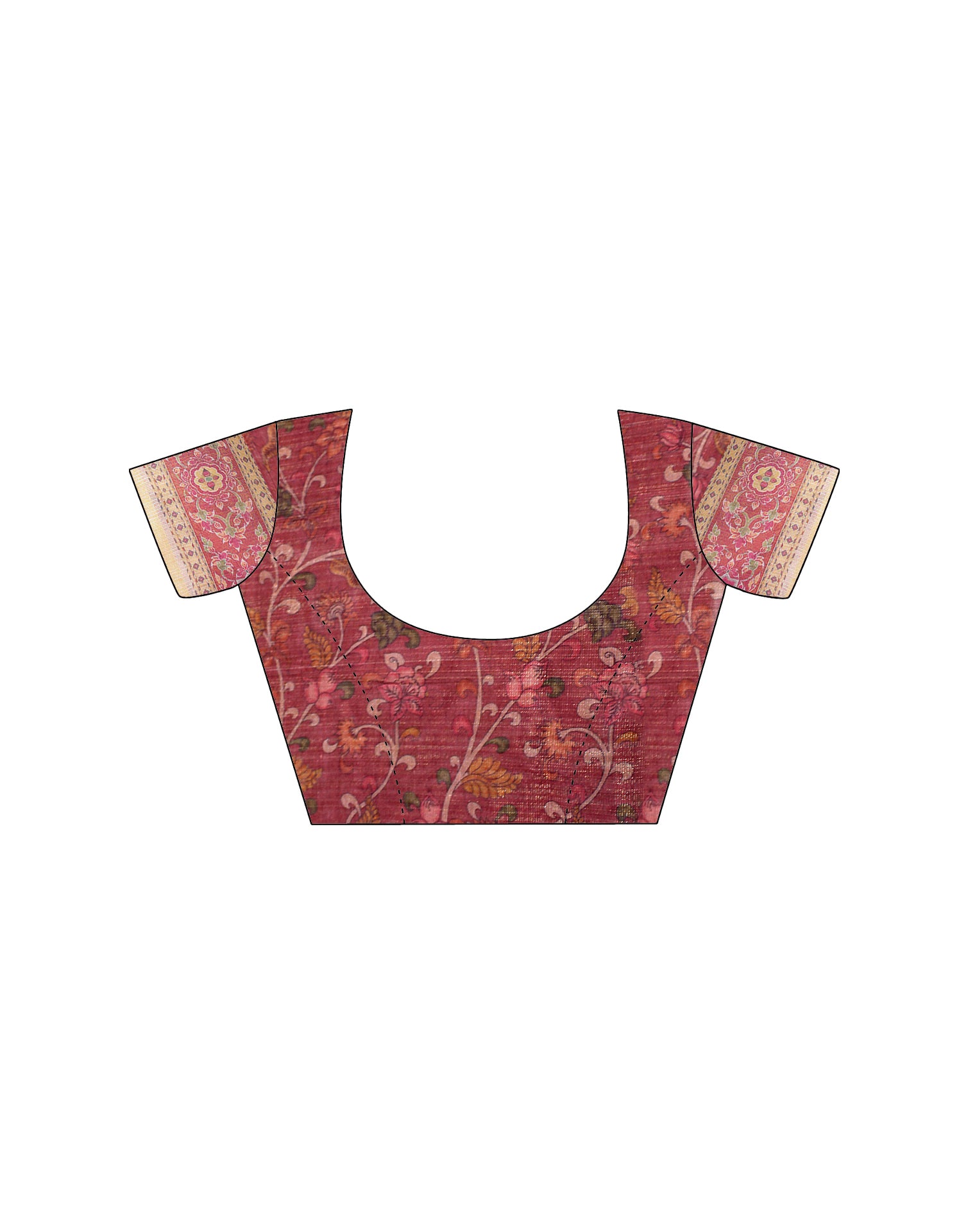 Light Beige Linen Floral Printed Saree