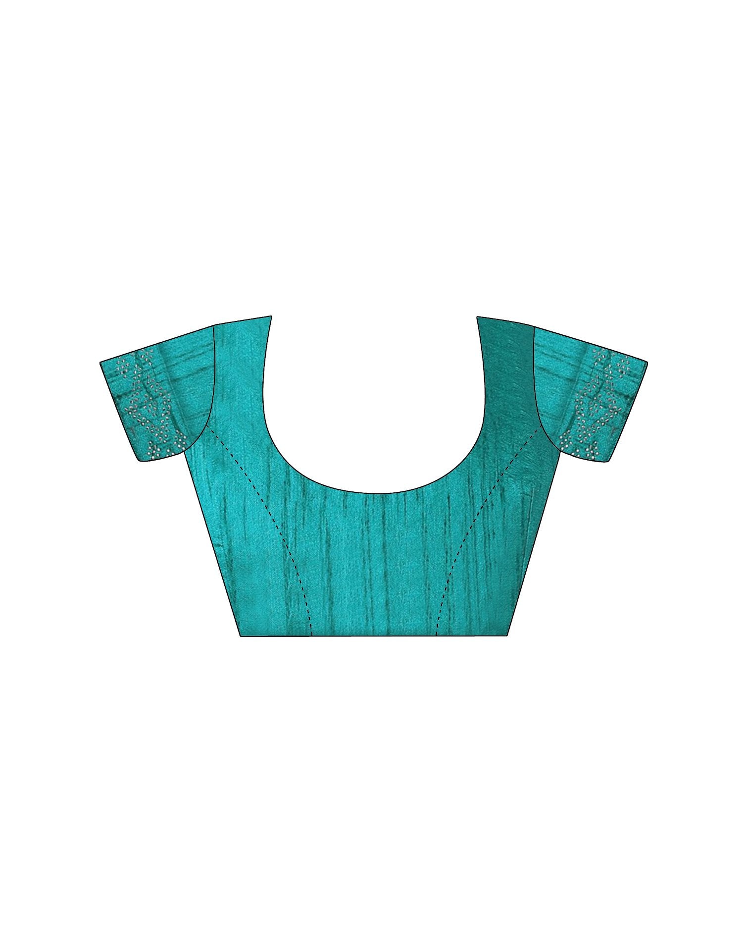 Green Chiffon Stone Work Swarovski Saree