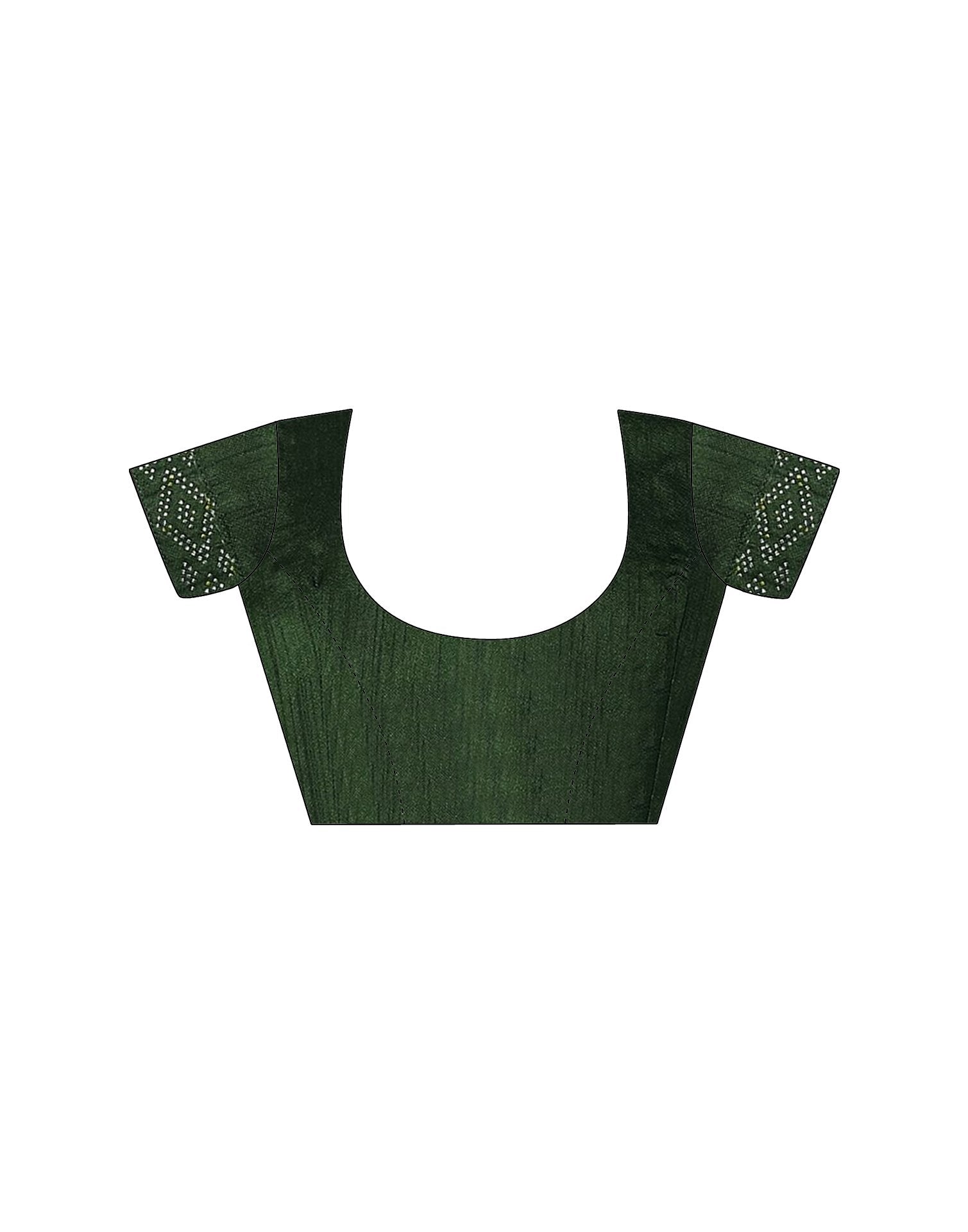 Green Chiffon Stone Work Swarovski Saree