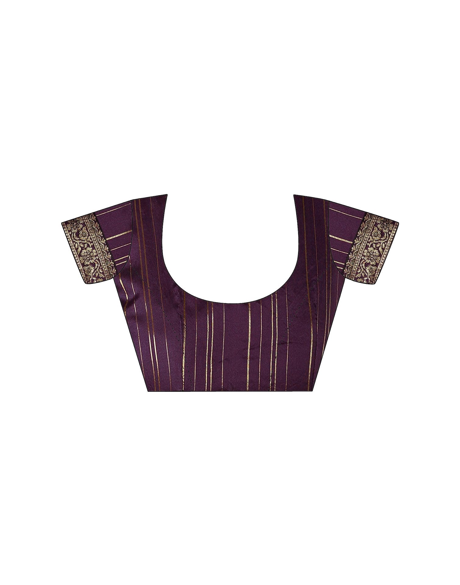 Dark Purple Chiffon Stone Work Swarovski Saree