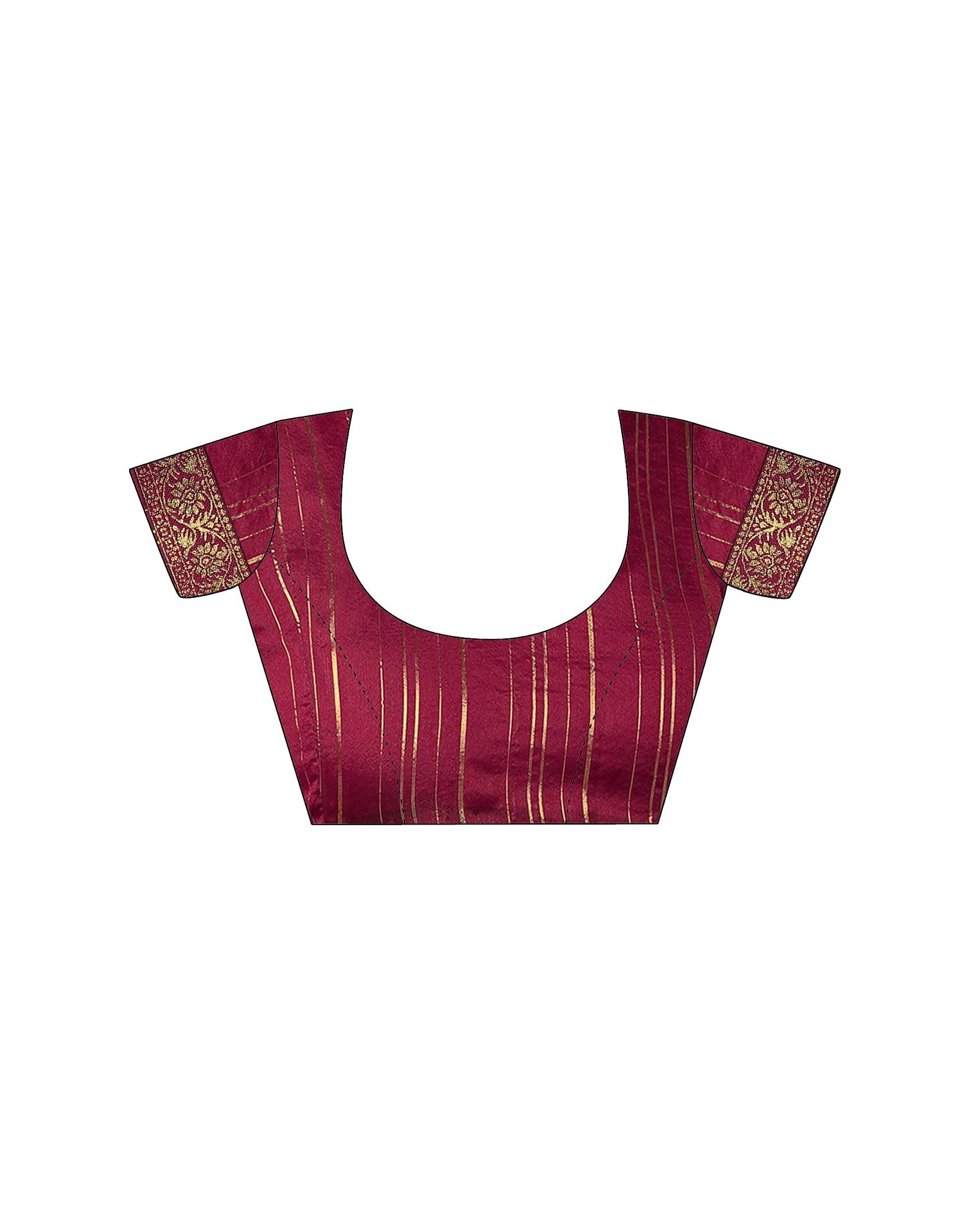 Dark Rani Pink Georgette Stone Work Swarovski Saree