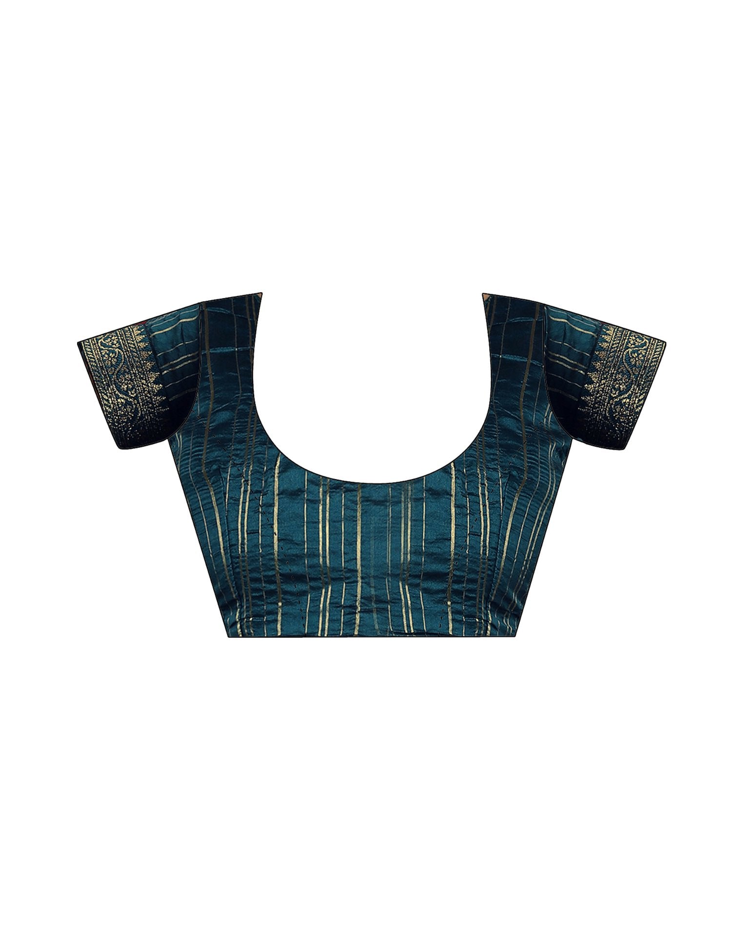 Rama Blue Georgette Stone Work Embellished Saree