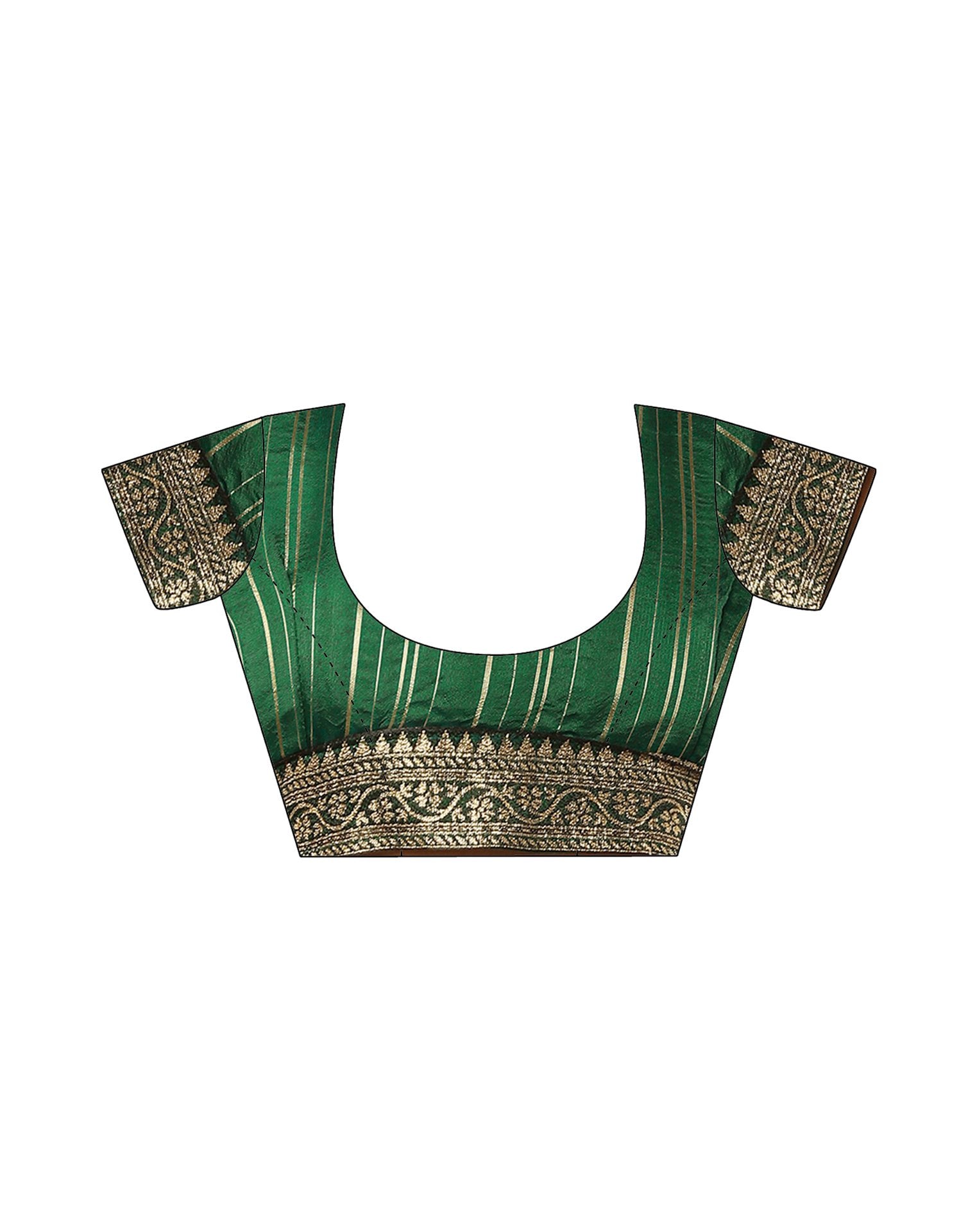 Dark Green Georgette Stone Work Embellished Saree