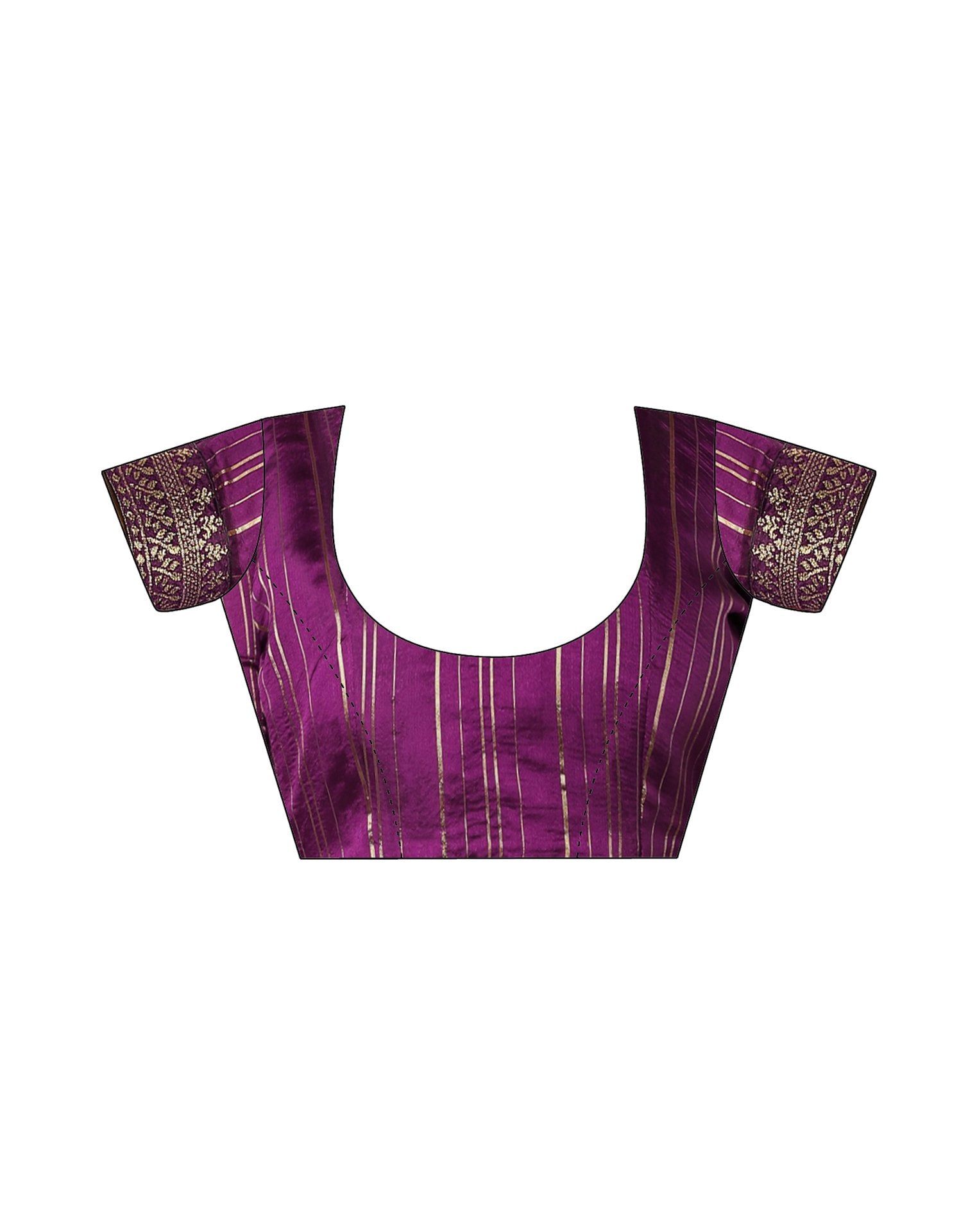 Dark Purple Georgette Stone Work Swarovski Saree