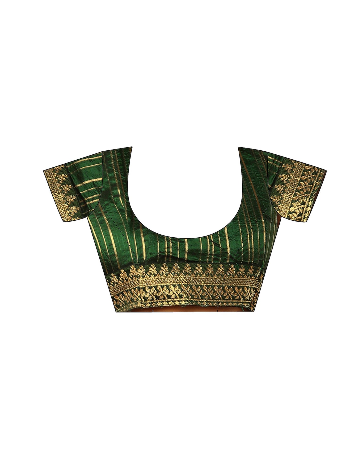 Bottle Green Georgette Stone Work Swarovski Saree