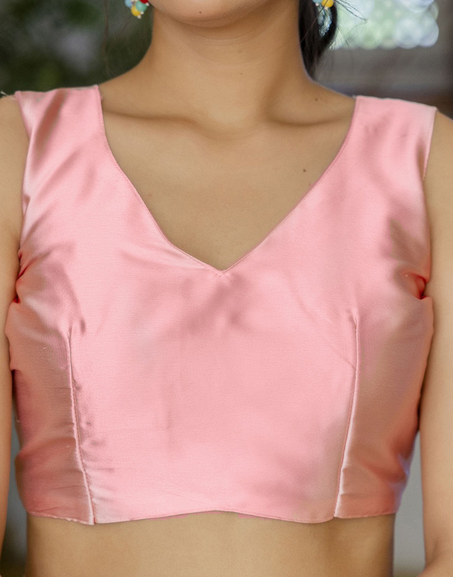 Peach Georgette Foil Printed Saree