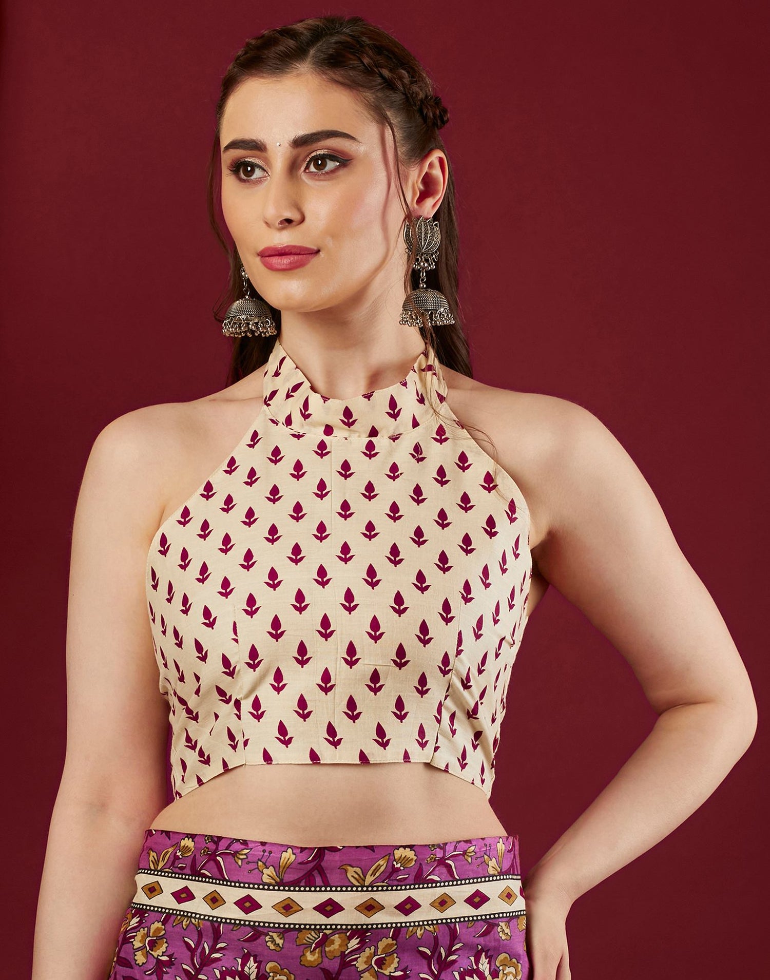 Pink Pure Cotton Floral Printed Saree