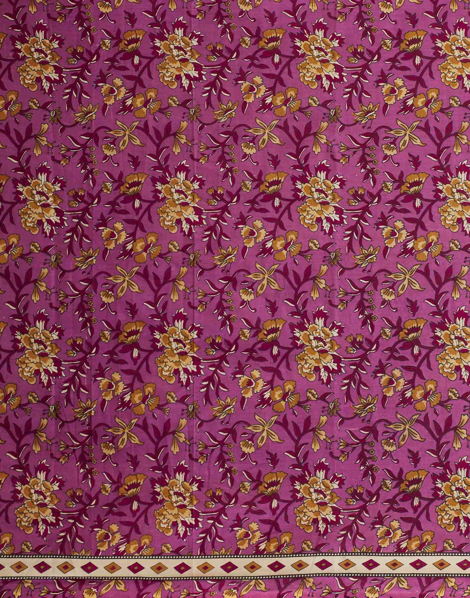 Pink Pure Cotton Floral Printed Saree