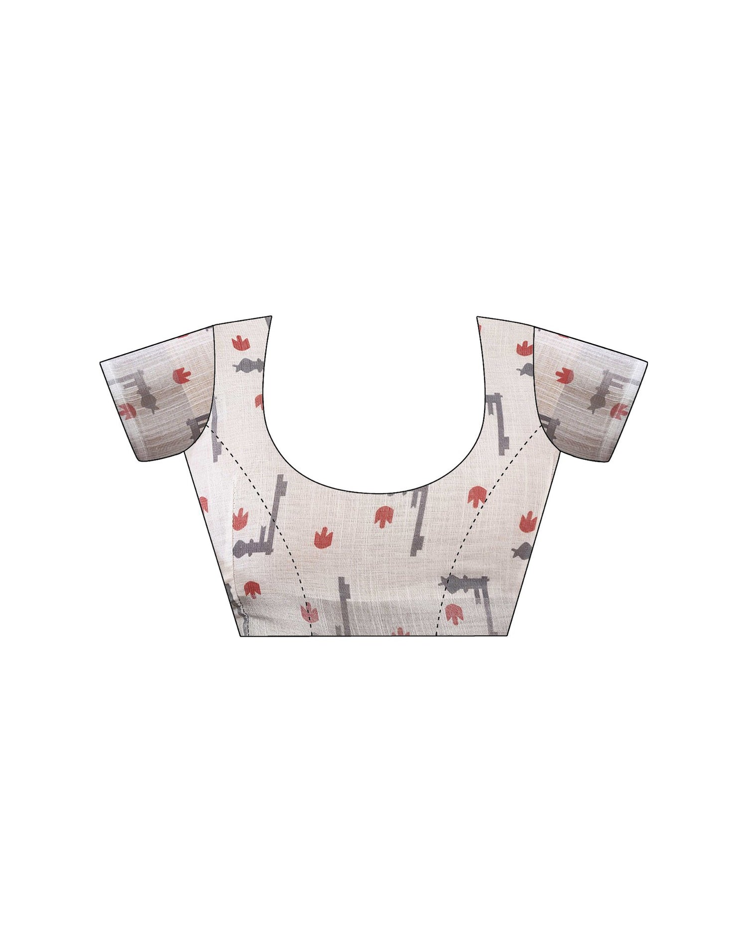 Ready to Wear Yellow Linen Printed Saree