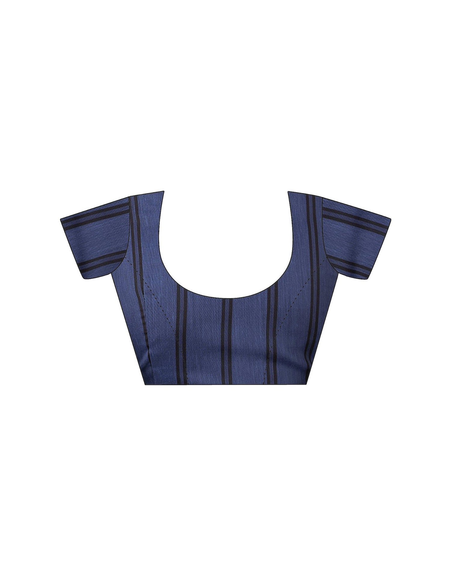 Ready to Wear Blue Chanderi Printed Saree