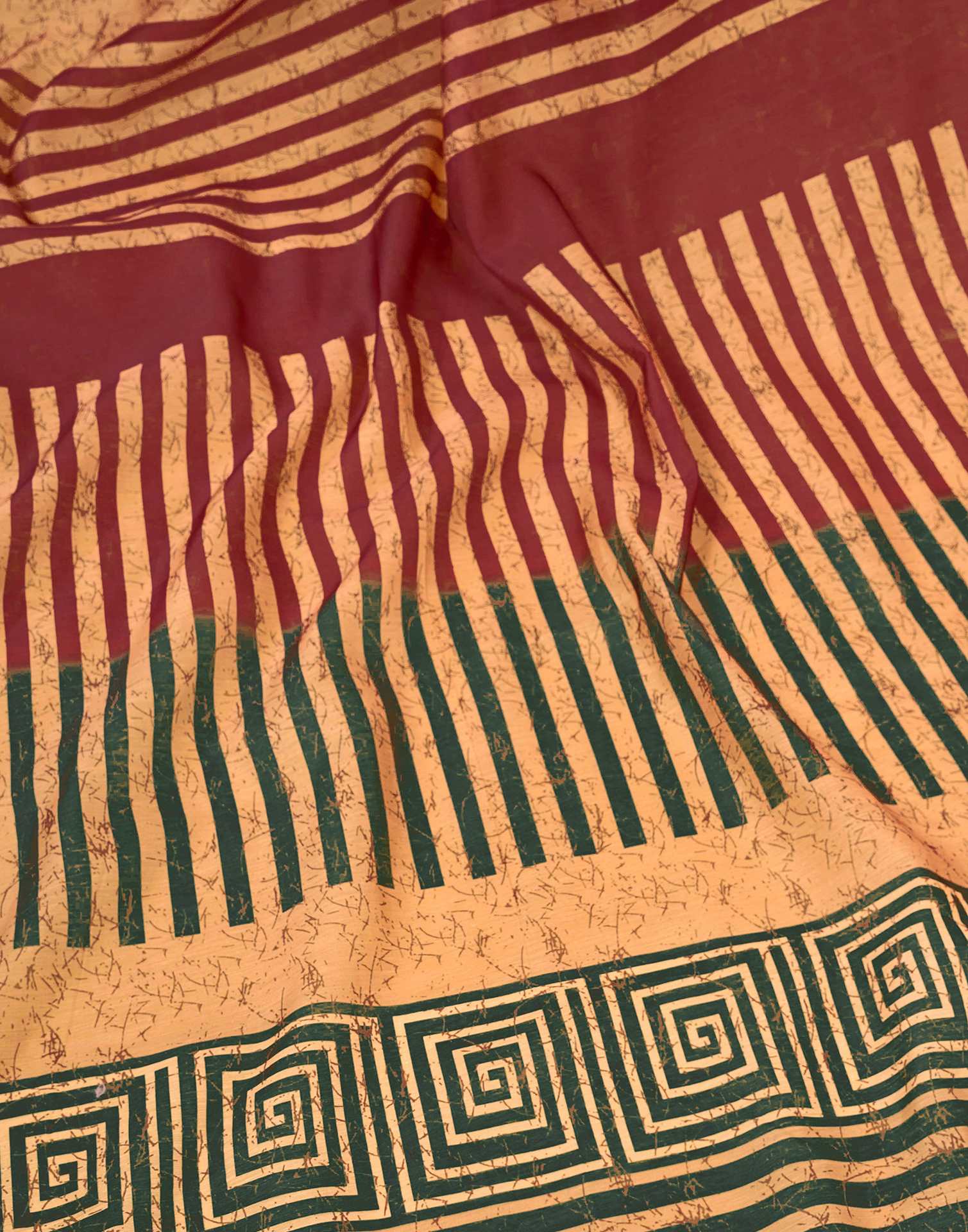 Ready to Wear Light Brown Chanderi Printed Saree