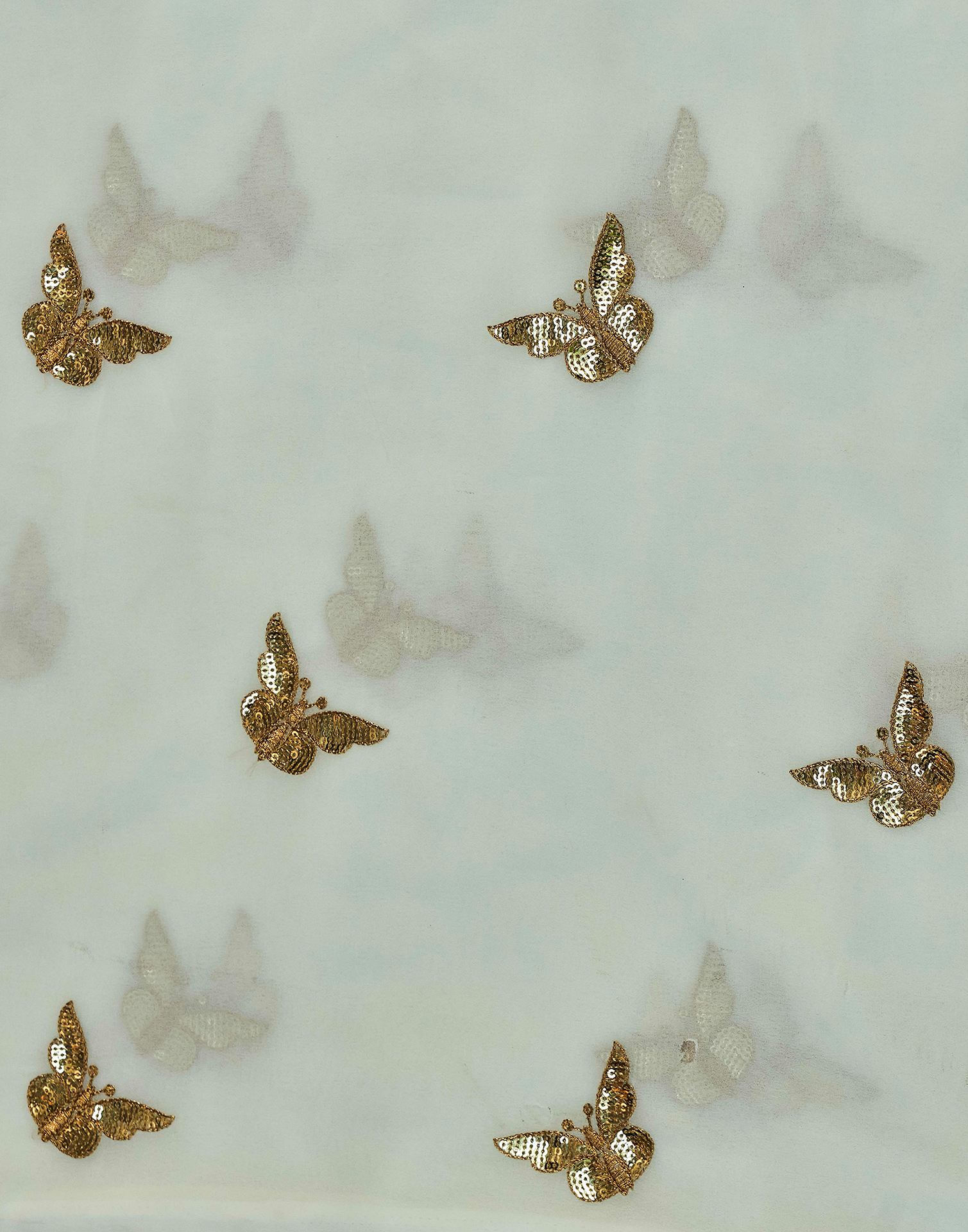 Tina Datta White Sequence Embroidery Saree