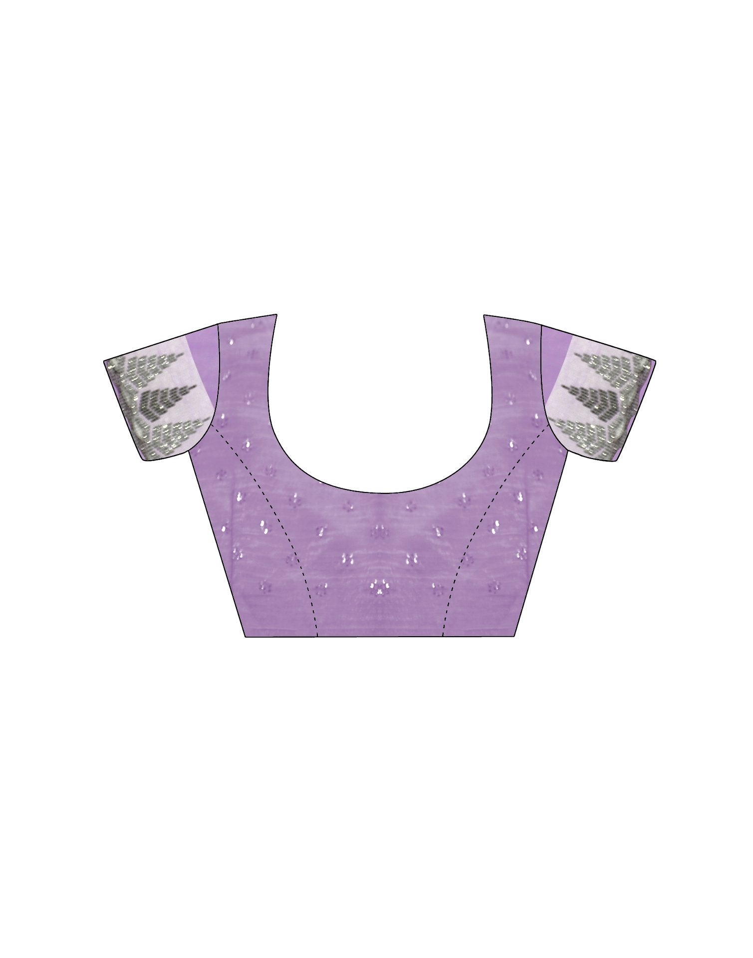 Lavender Shimmer Stone Work Plain Saree