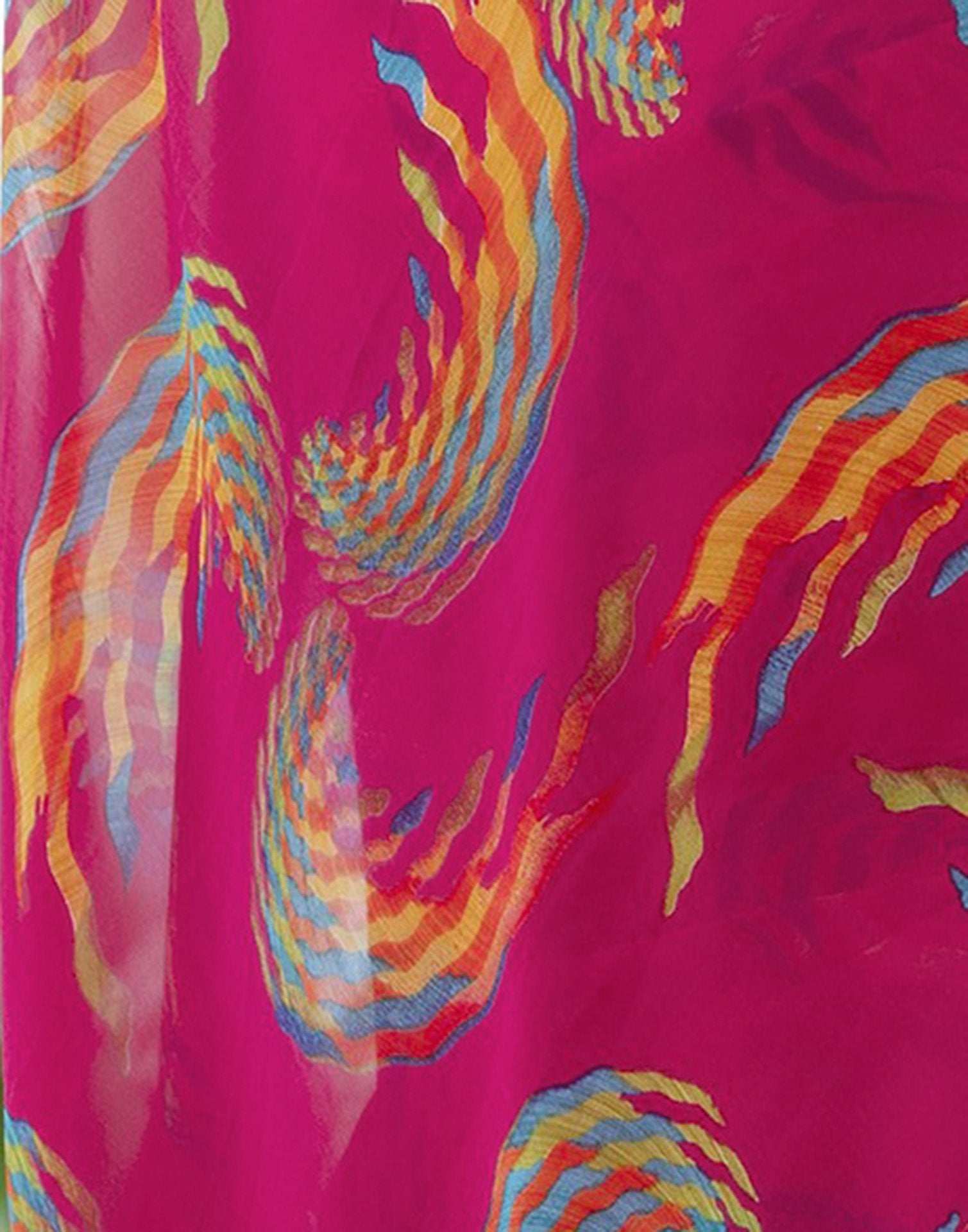Rani Pink Georgette printed Saree