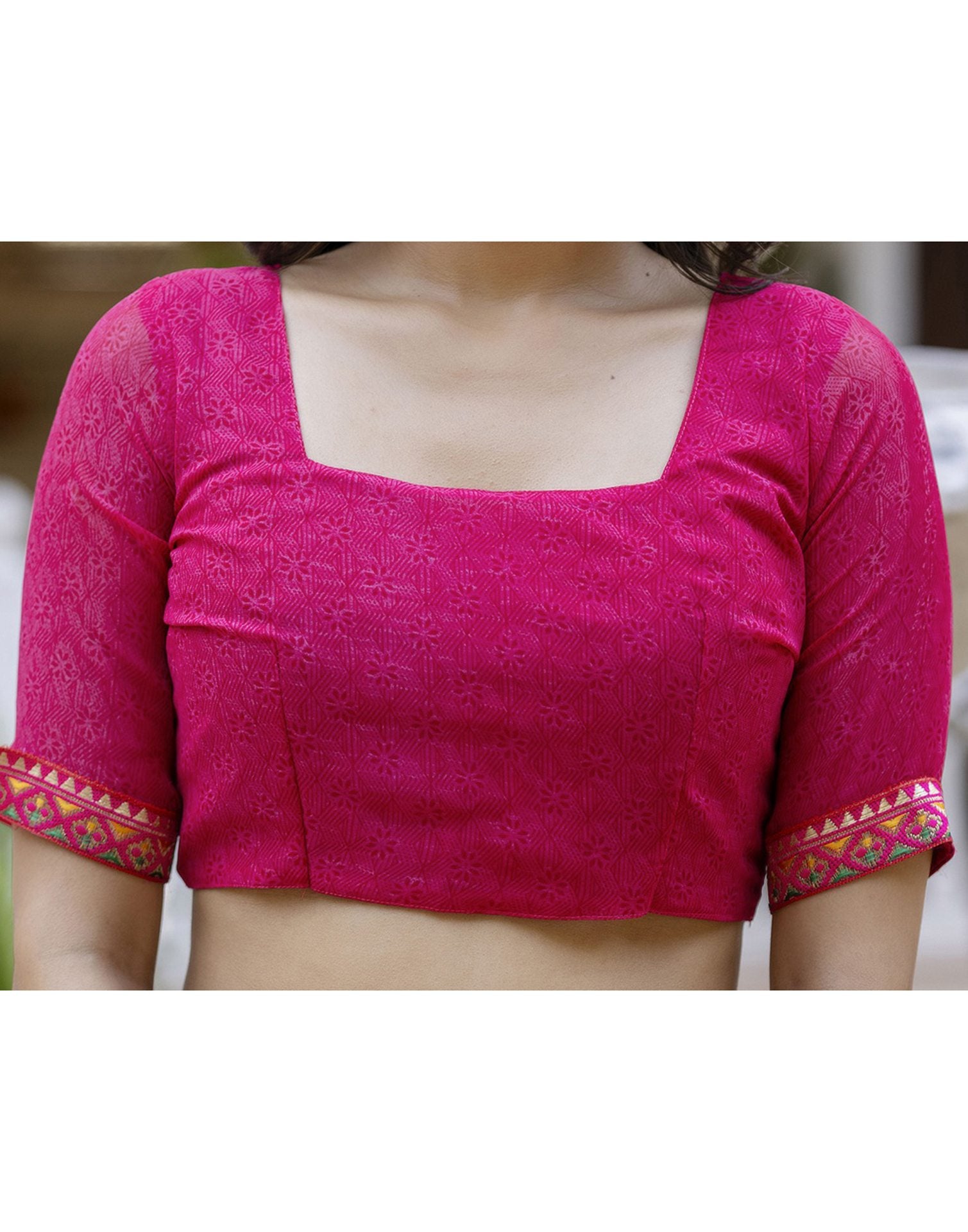 Rani Pink Georgette printed Saree
