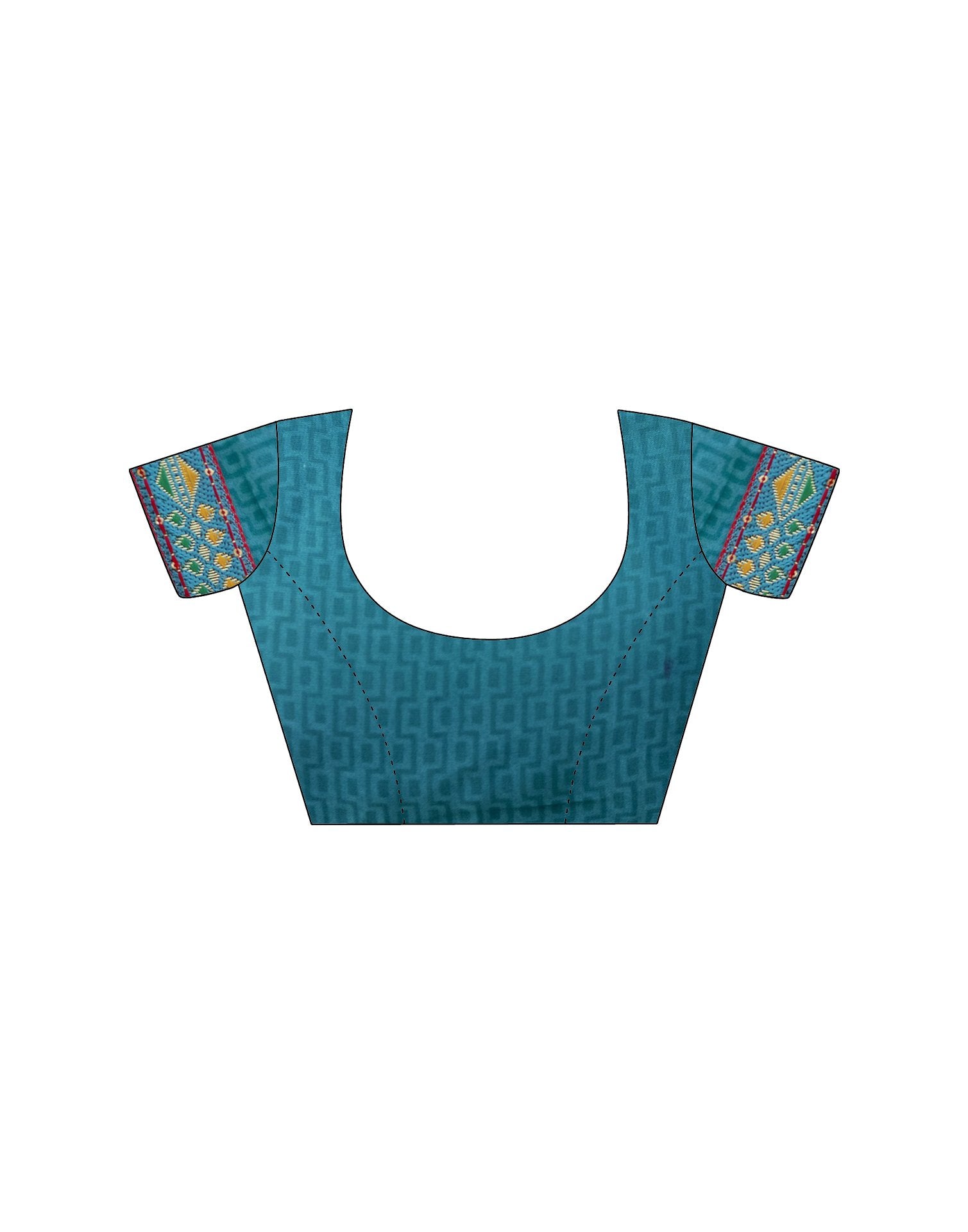 Teal Green Georgette printed Saree