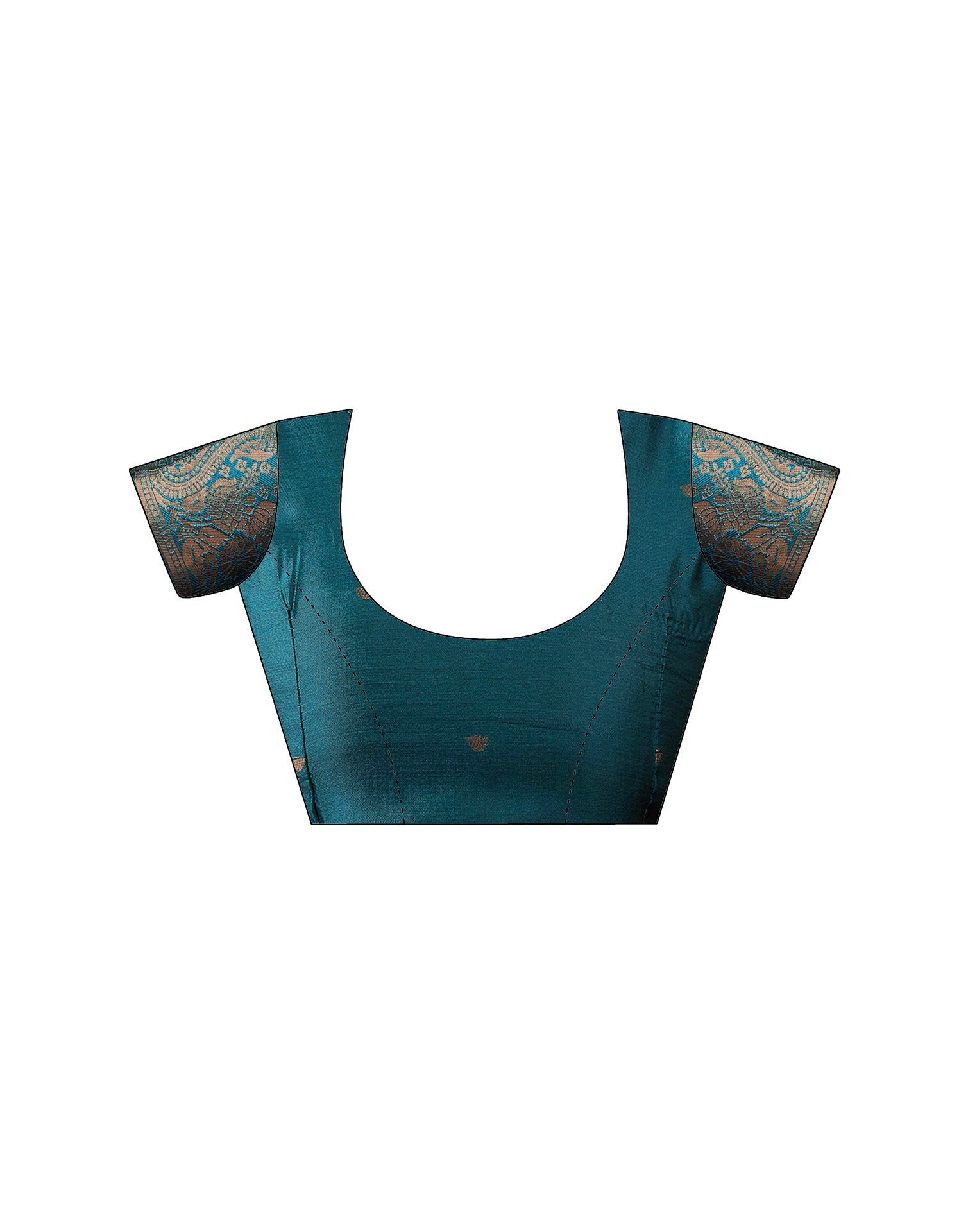 Dusty Blue Silk Woven Saree