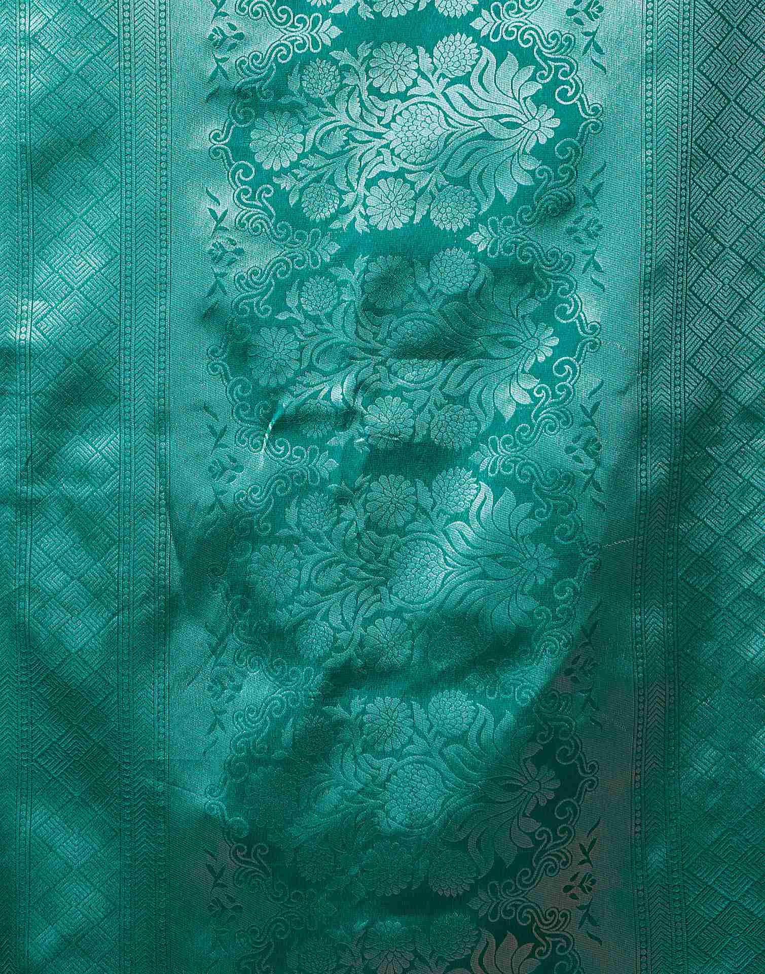 Grey Silk Woven Saree