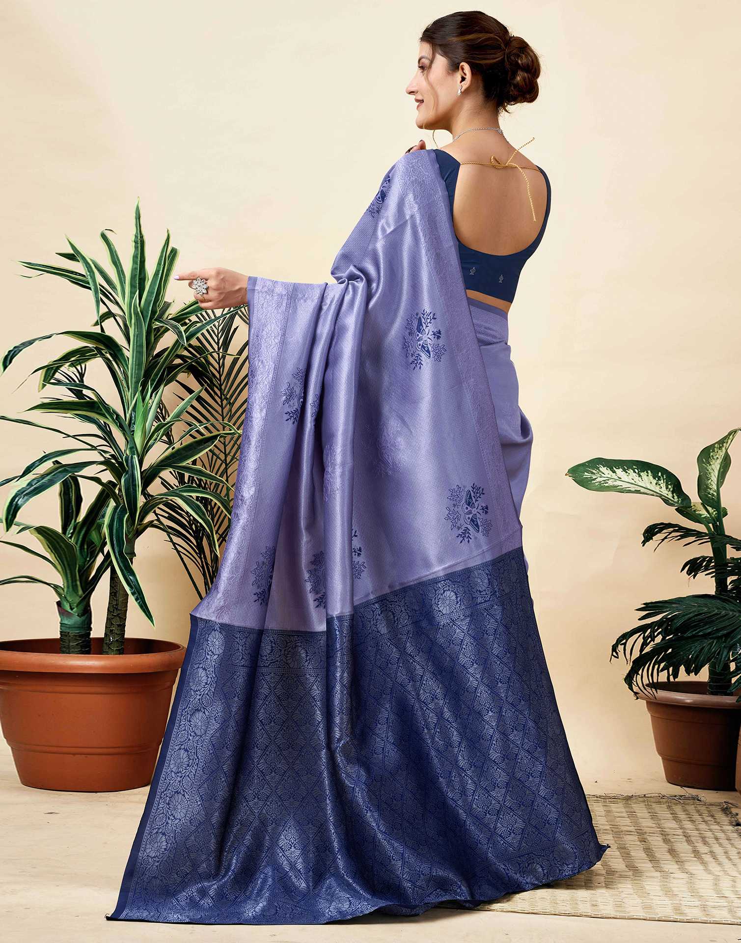 Light Purple Silk Woven Saree