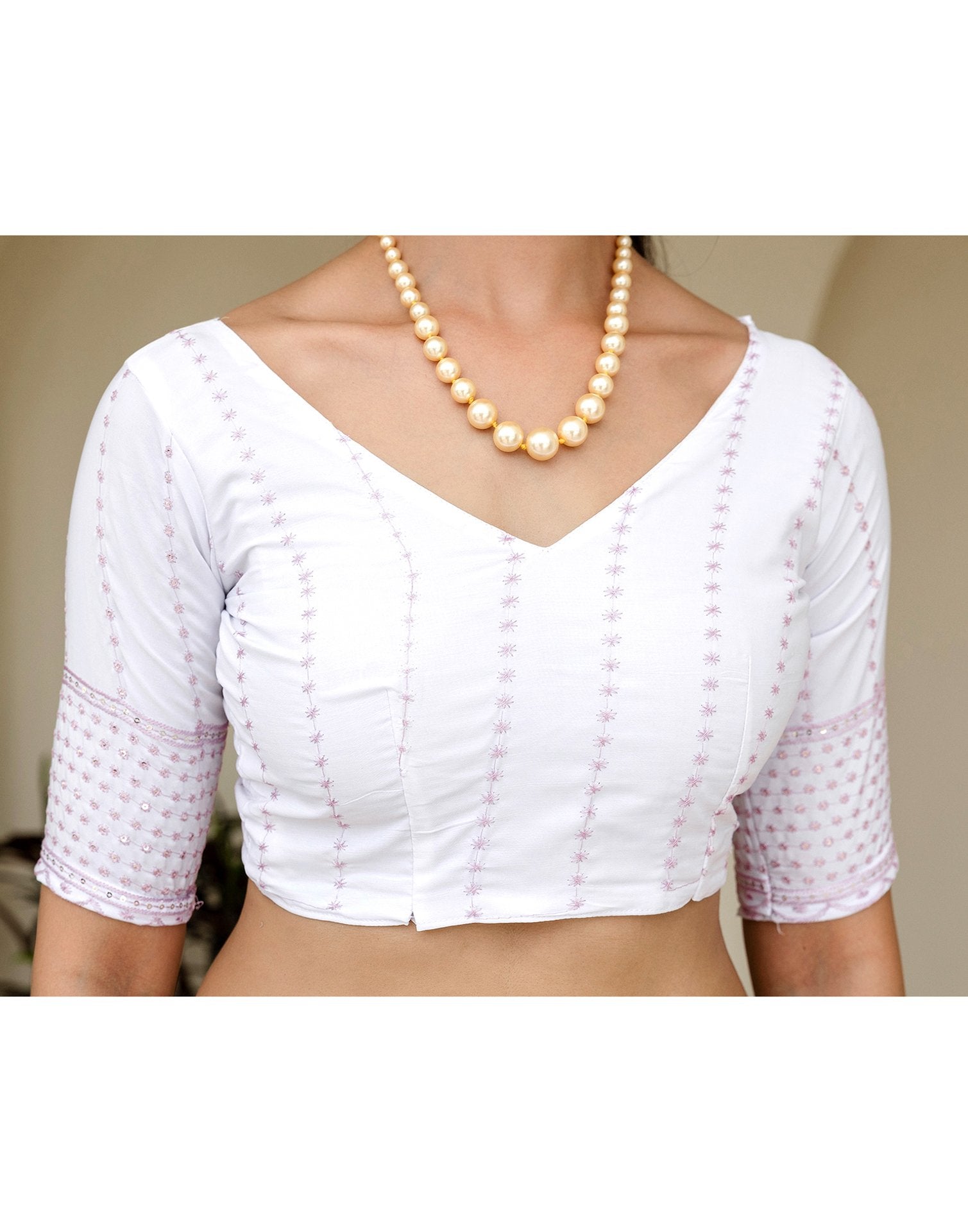 Light Pink Georgette Woven Stripe Plain Saree