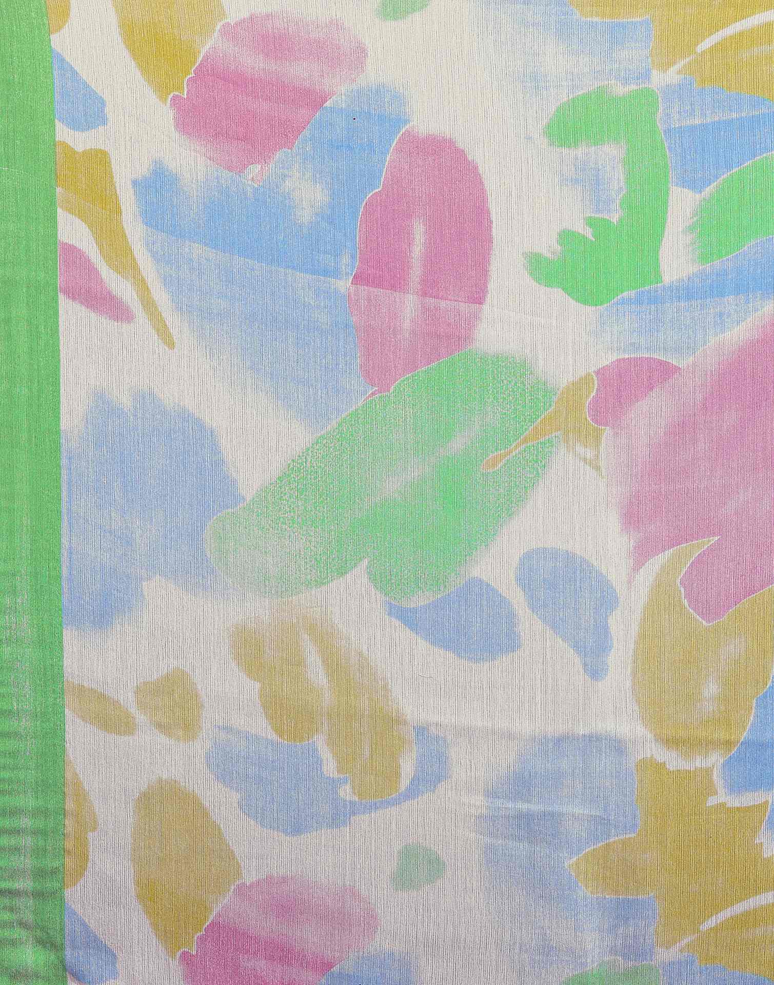 Multicoloured Chiffon Printed Saree
