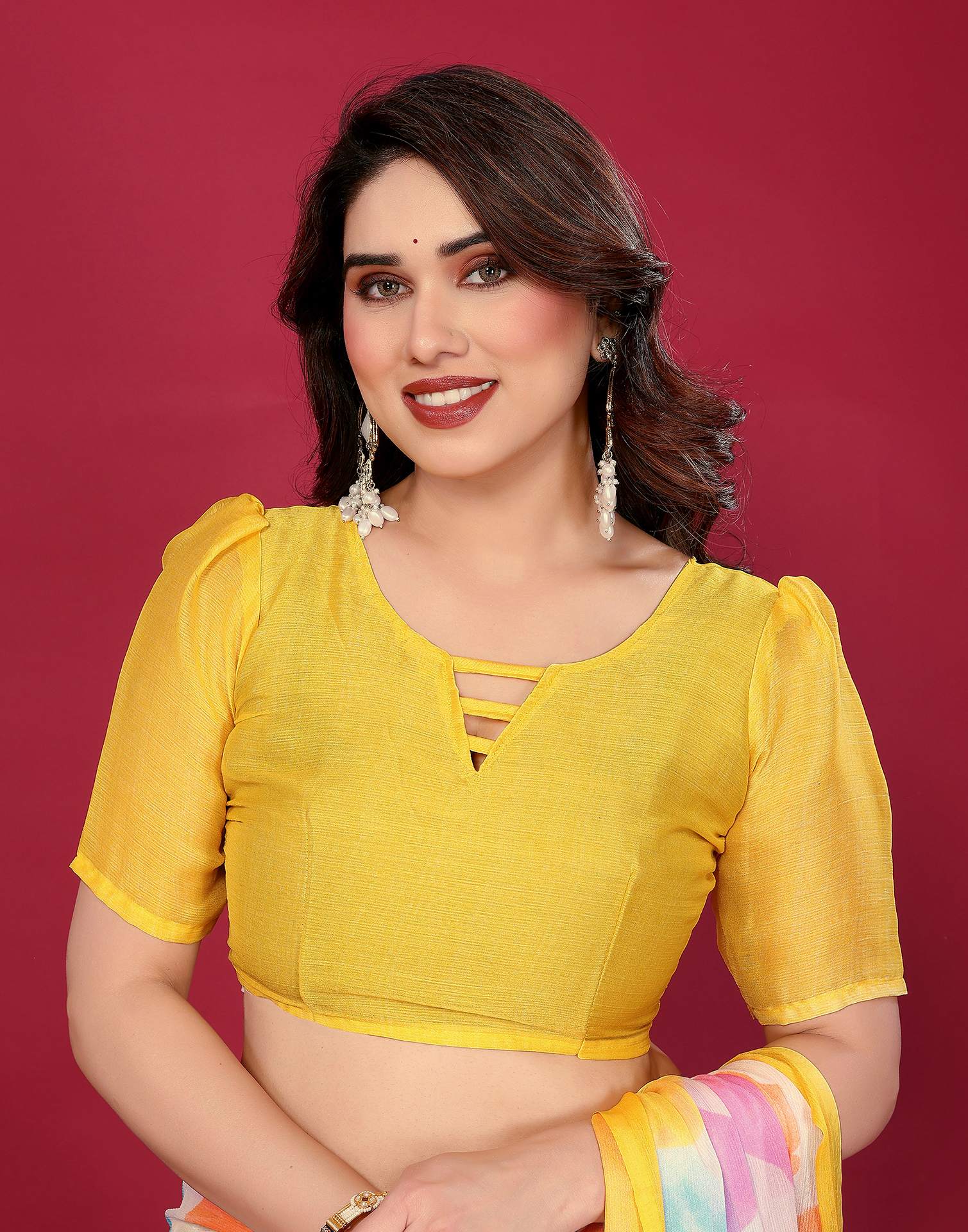 Multicoloured Chiffon Printed Saree