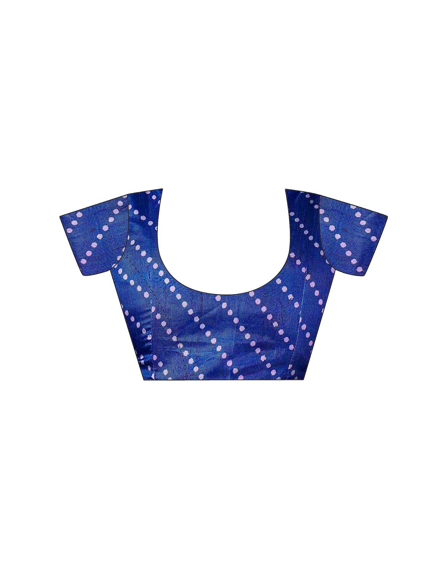 Blue Dola Silk Printed Saree