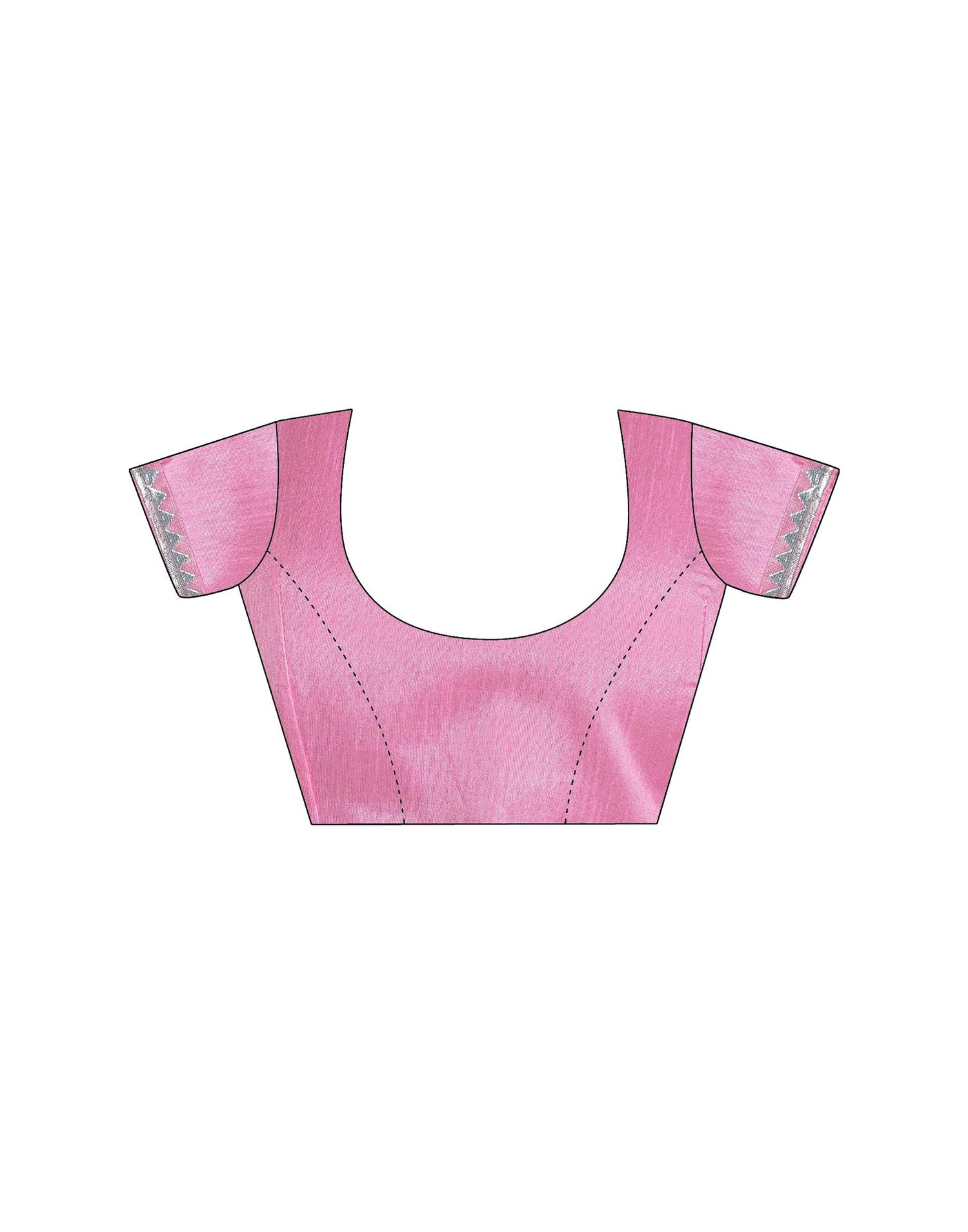 Baby Pink Georgette Foil Printed Saree