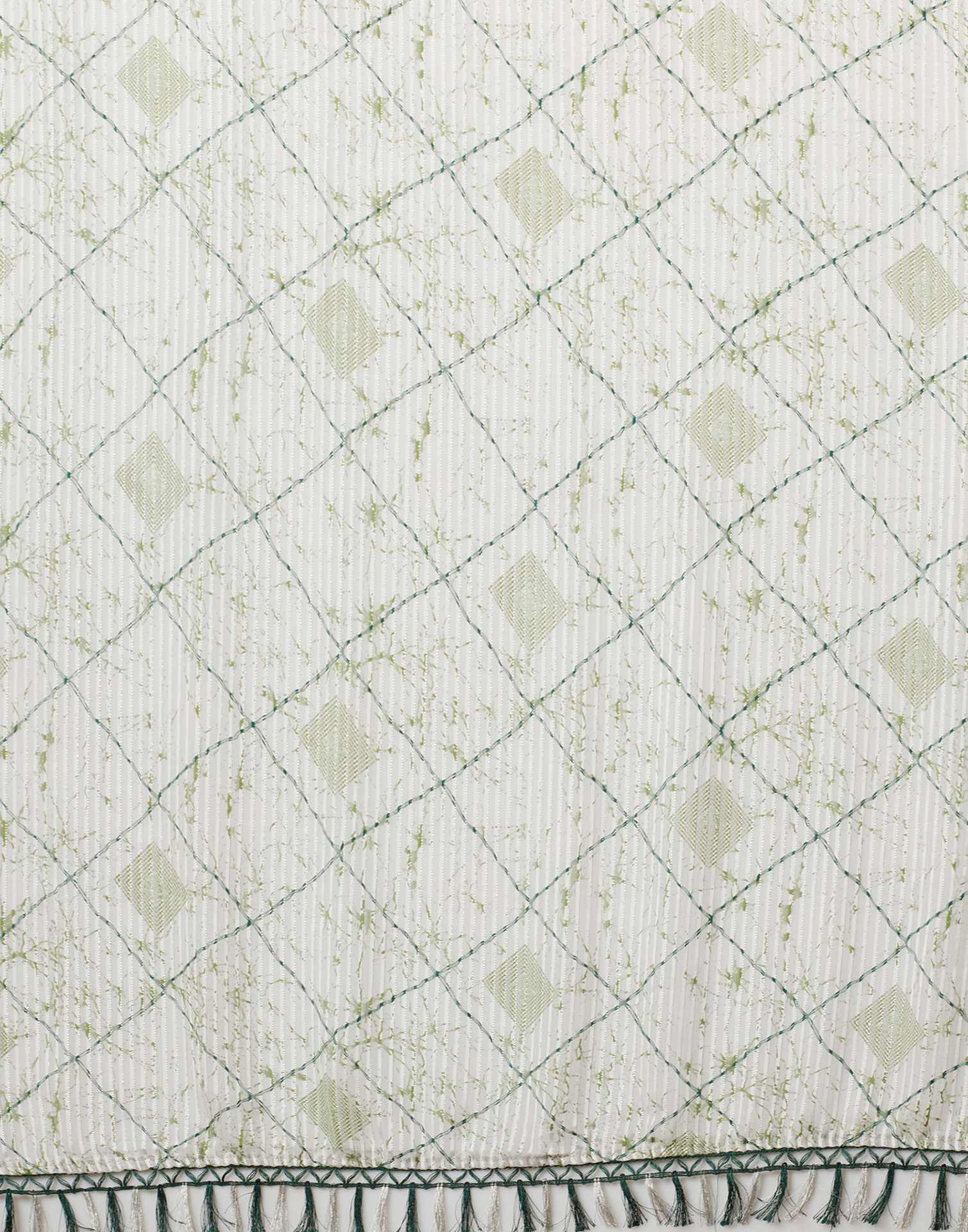 White Georgette Printed Saree