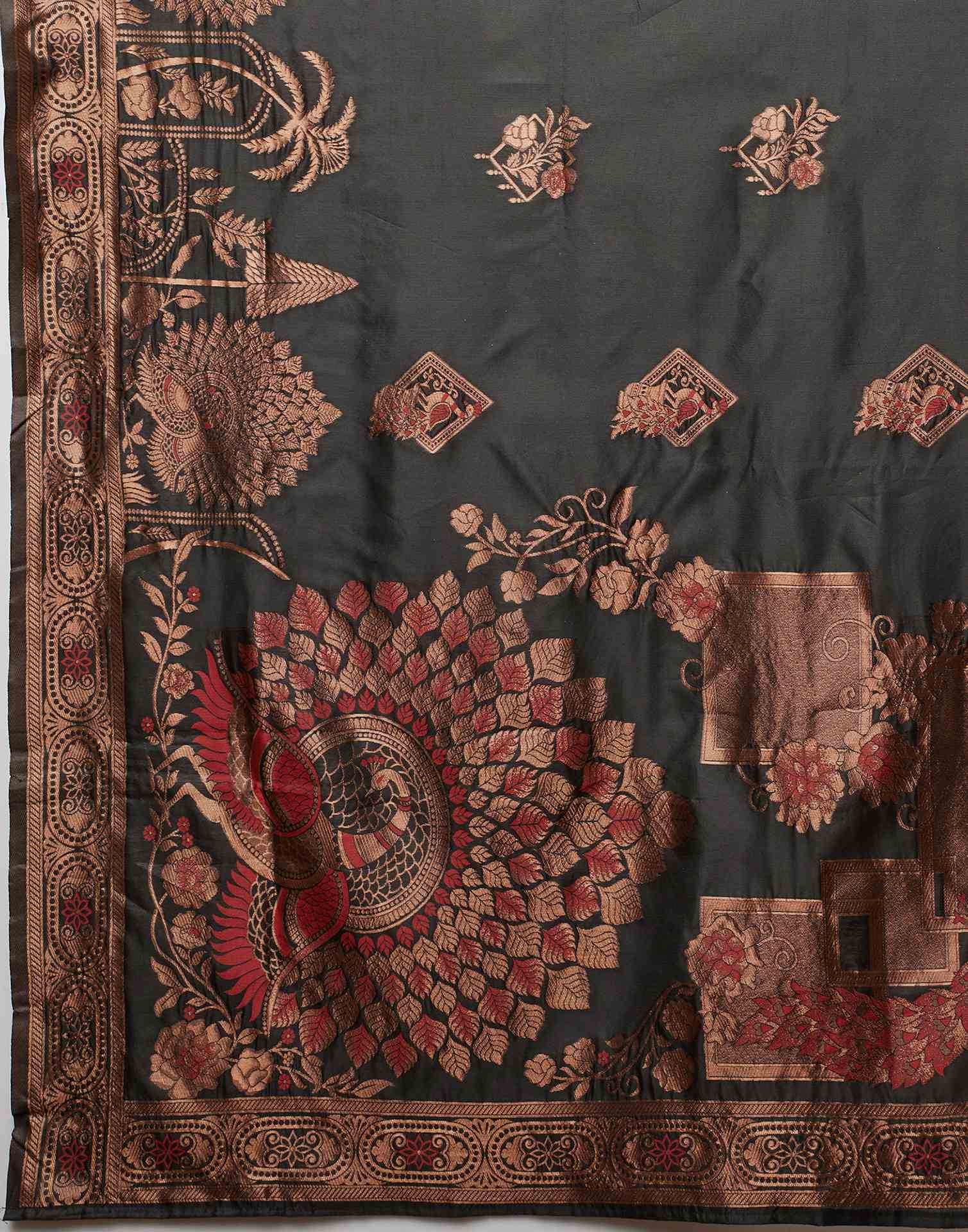 Black Silk Woven Banarasi Saree