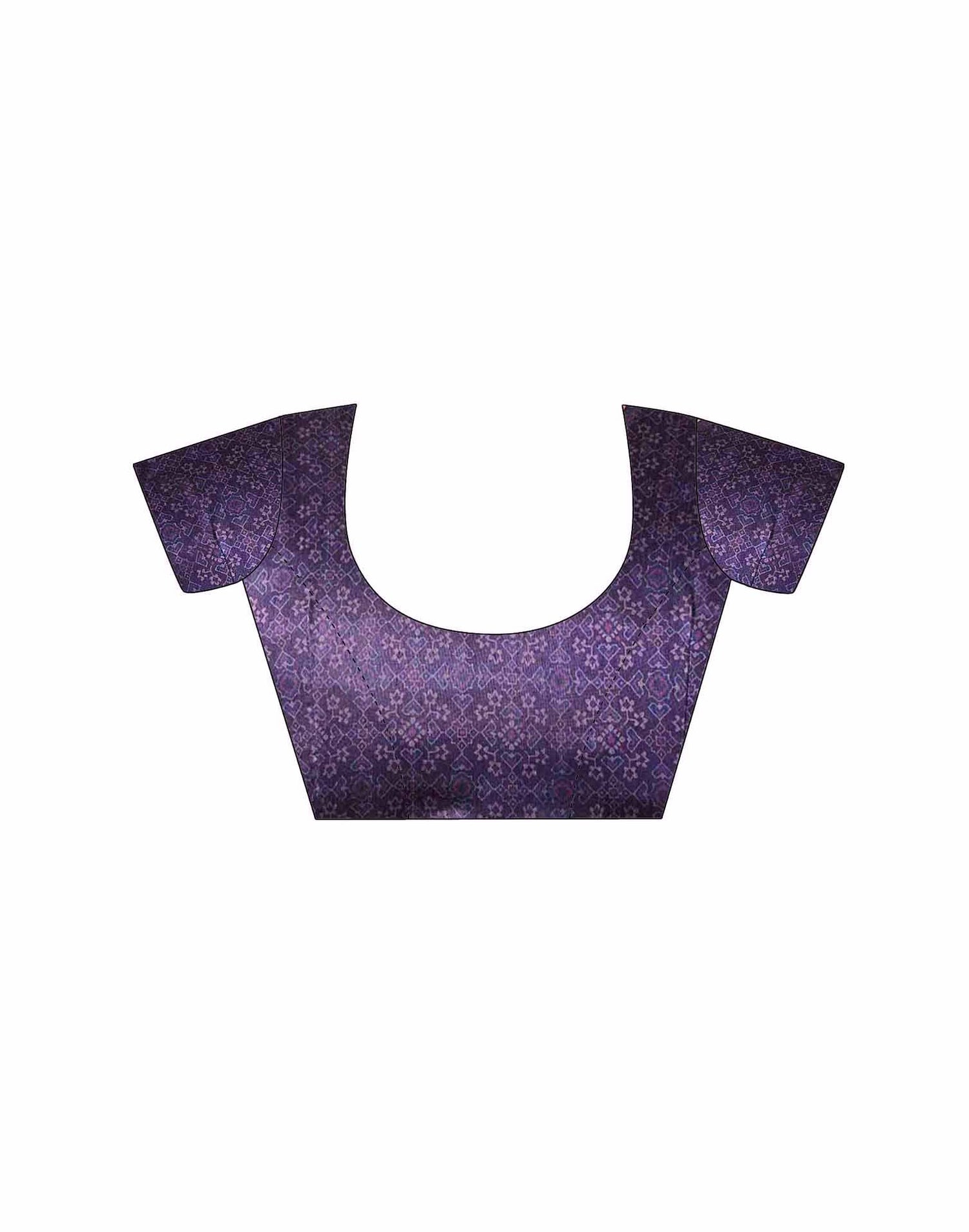 Mauve Tussar Silk Printed Saree