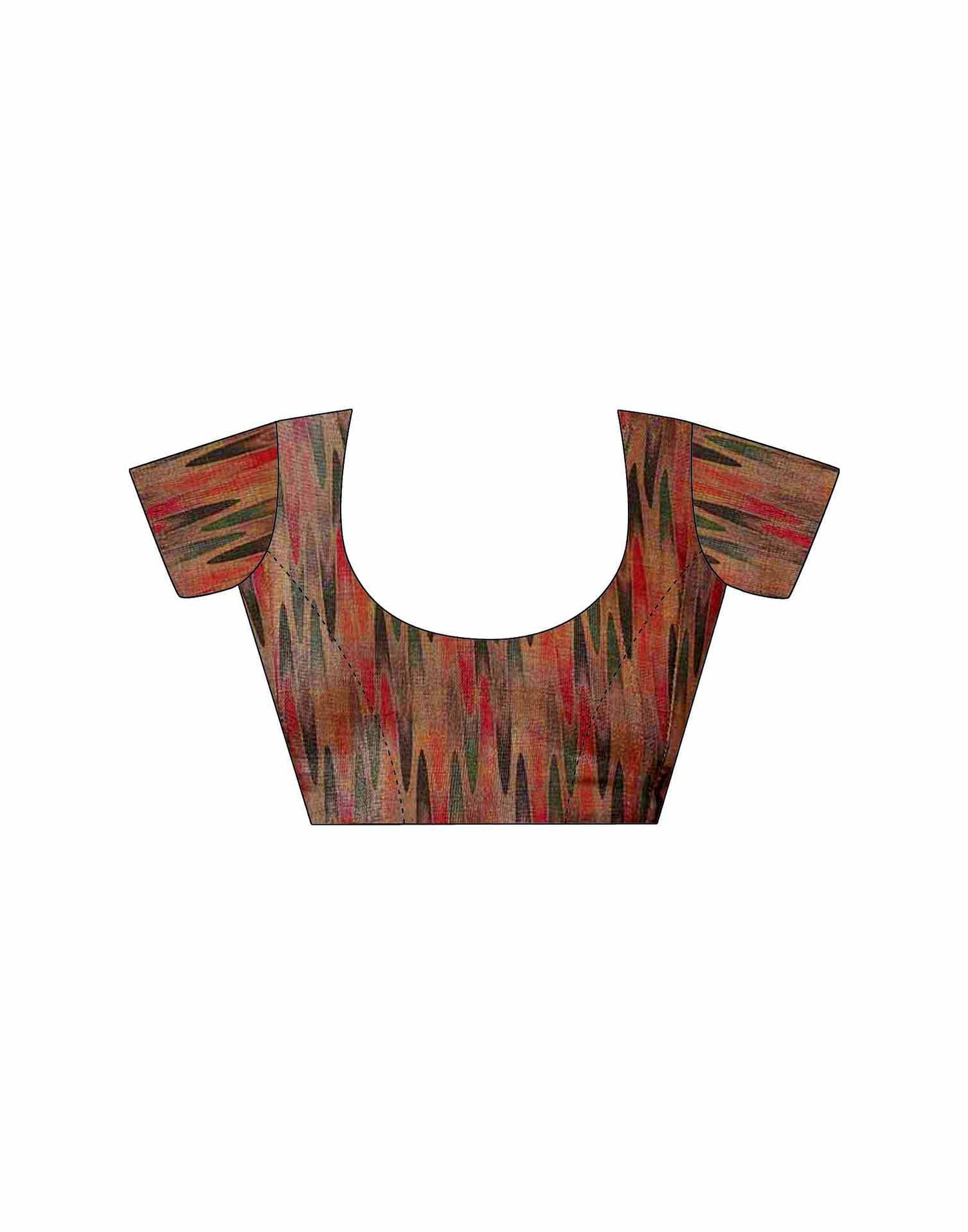 Beige Cotton Printed Saree