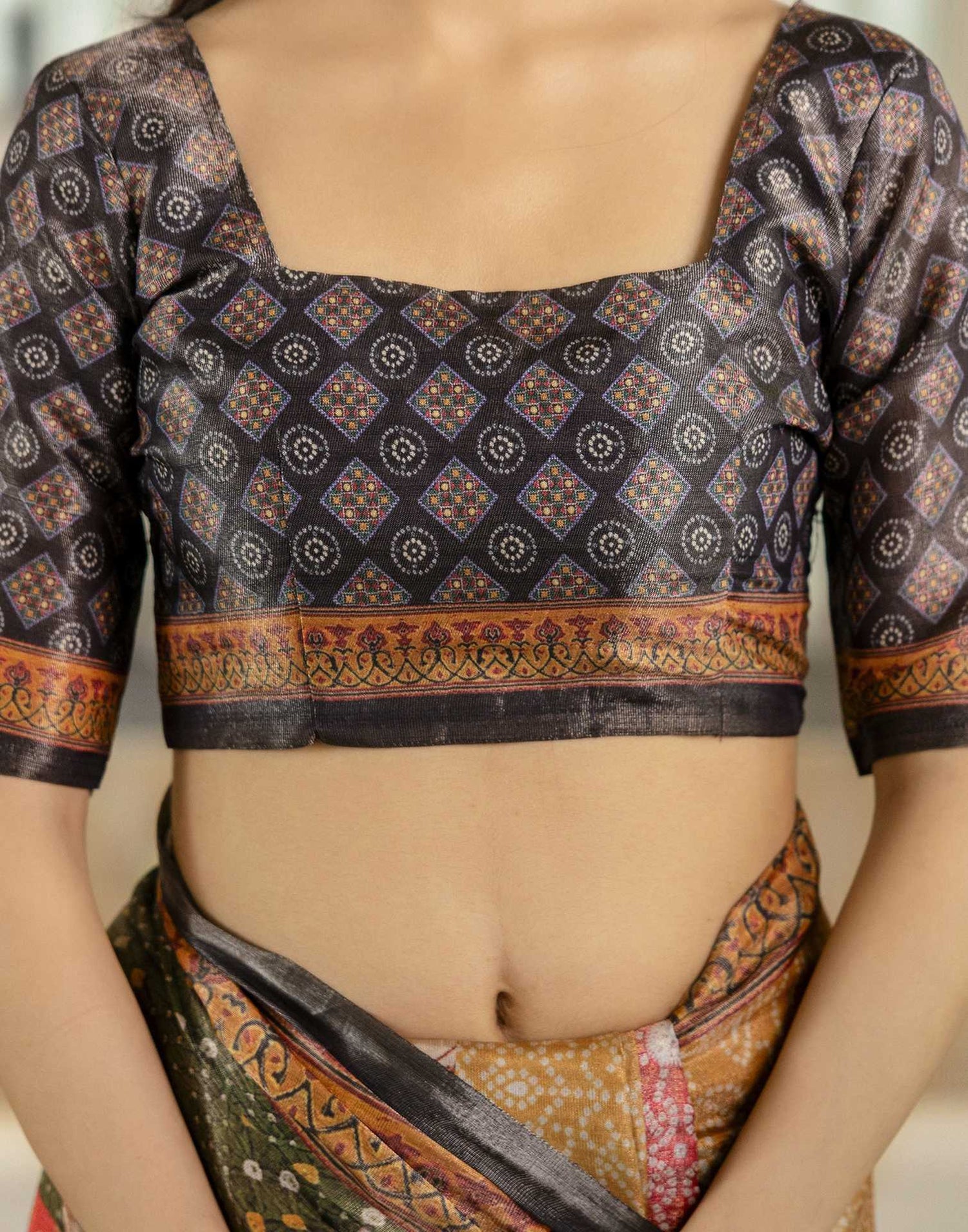 Multicoloured Cotton Printed Saree