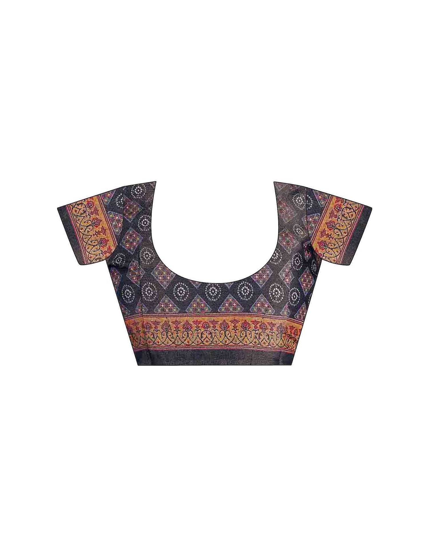 Multicoloured Cotton Printed Saree