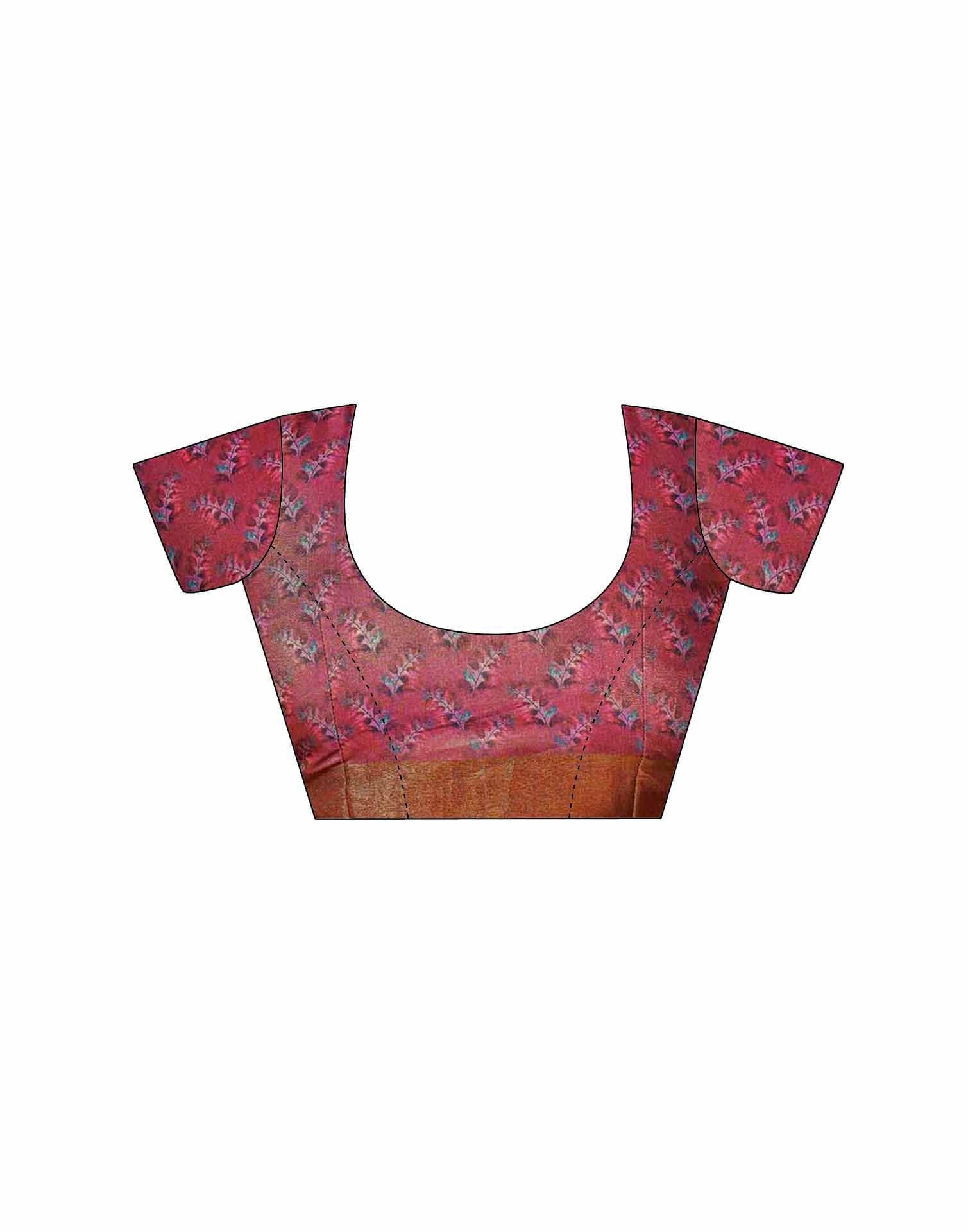 Dusty Mauve Shimmer Silk Printed Saree
