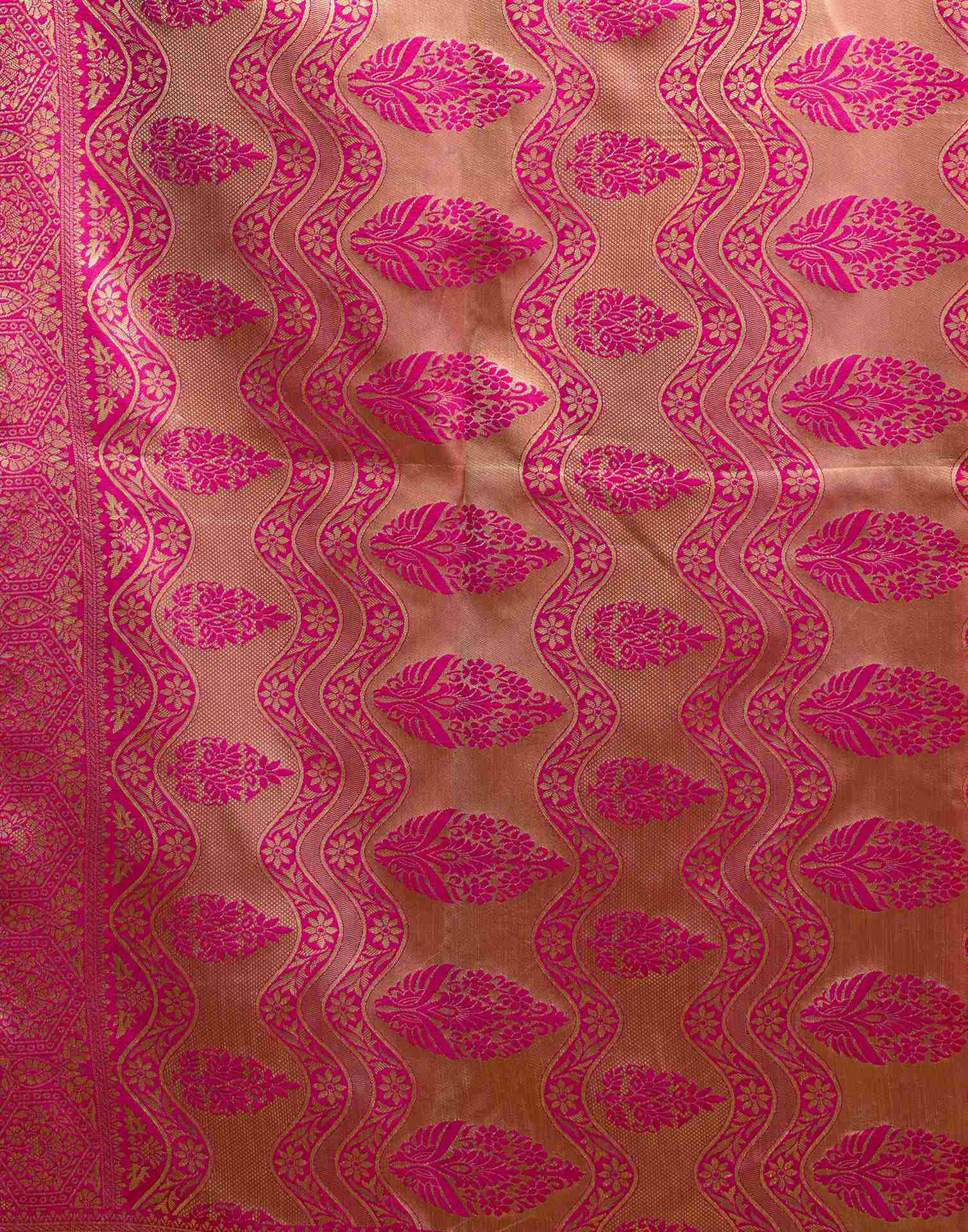 Teal Blue Silk Woven Banarasi Saree