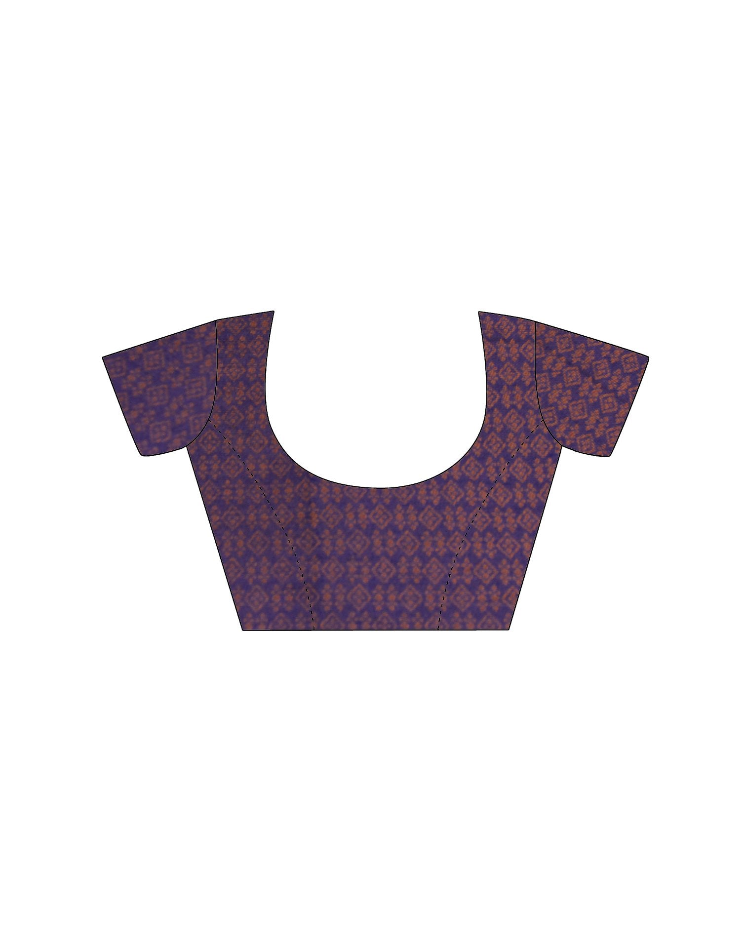 Dark Purple Silk Woven Kanjivaram Saree