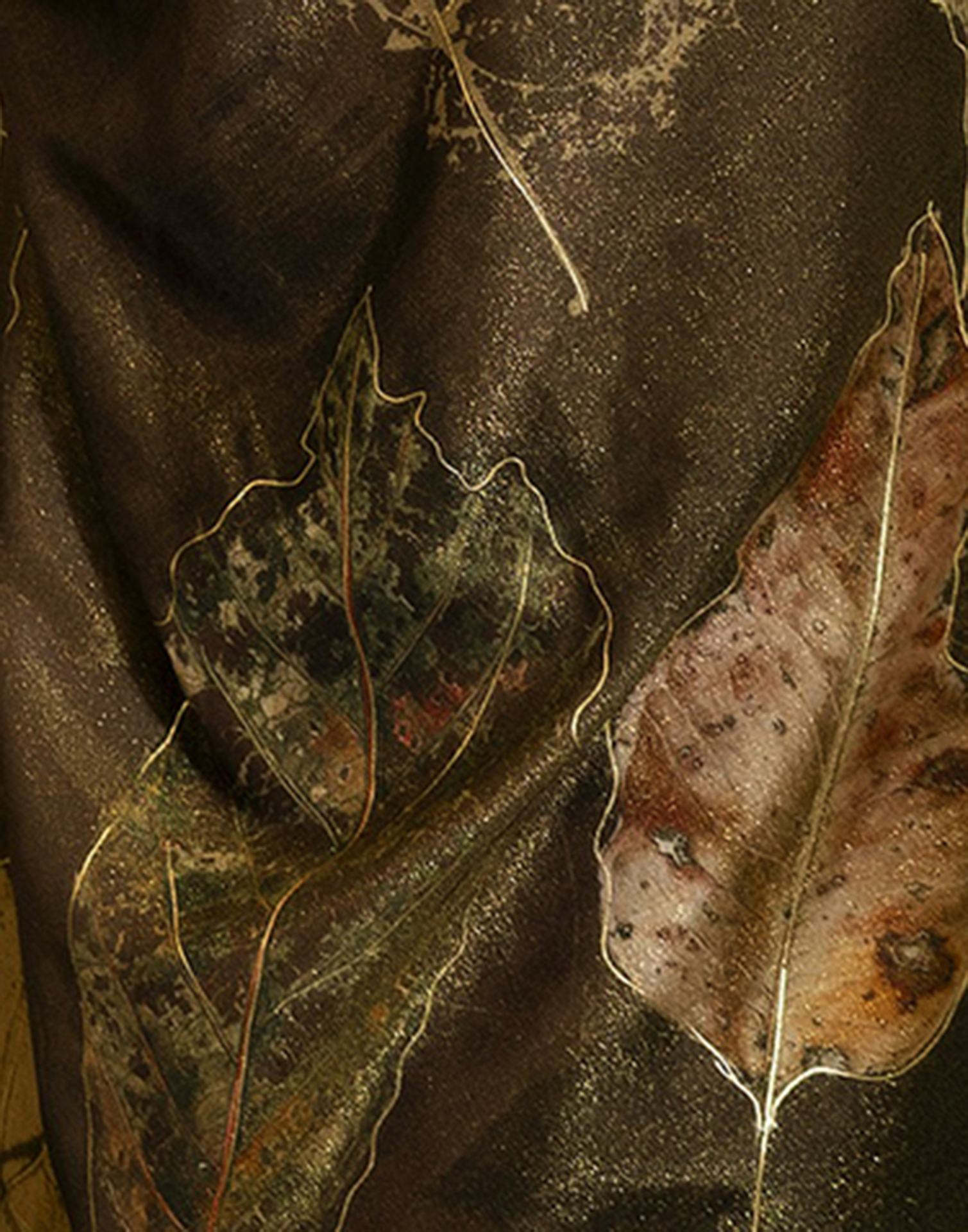 Coffee Brown Shimmer Printed Saree