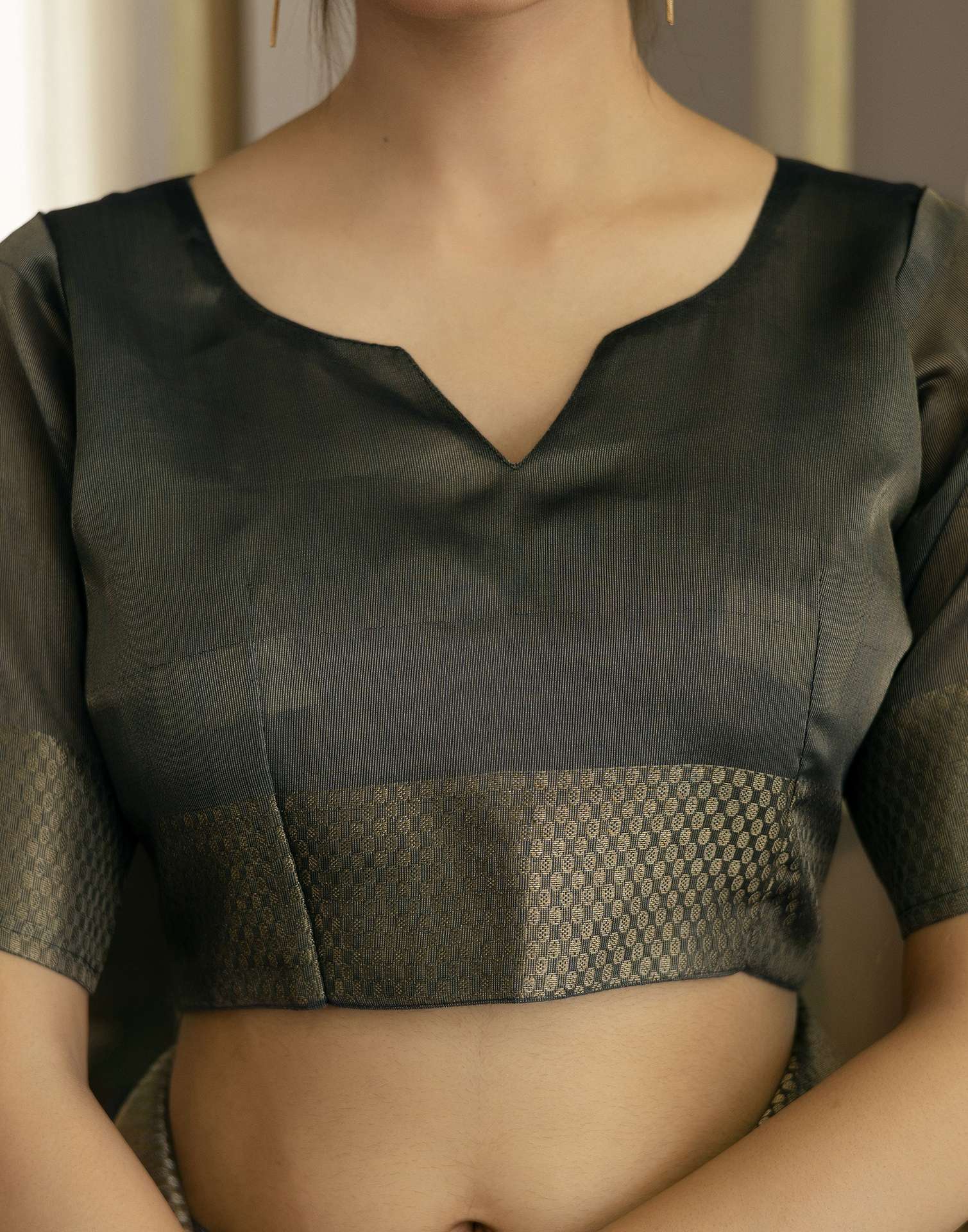 Grey Simmer Floral Printed Saree