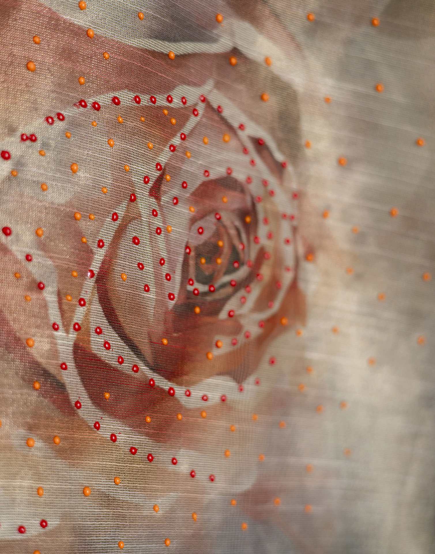 Grey Simmer Floral Printed Saree