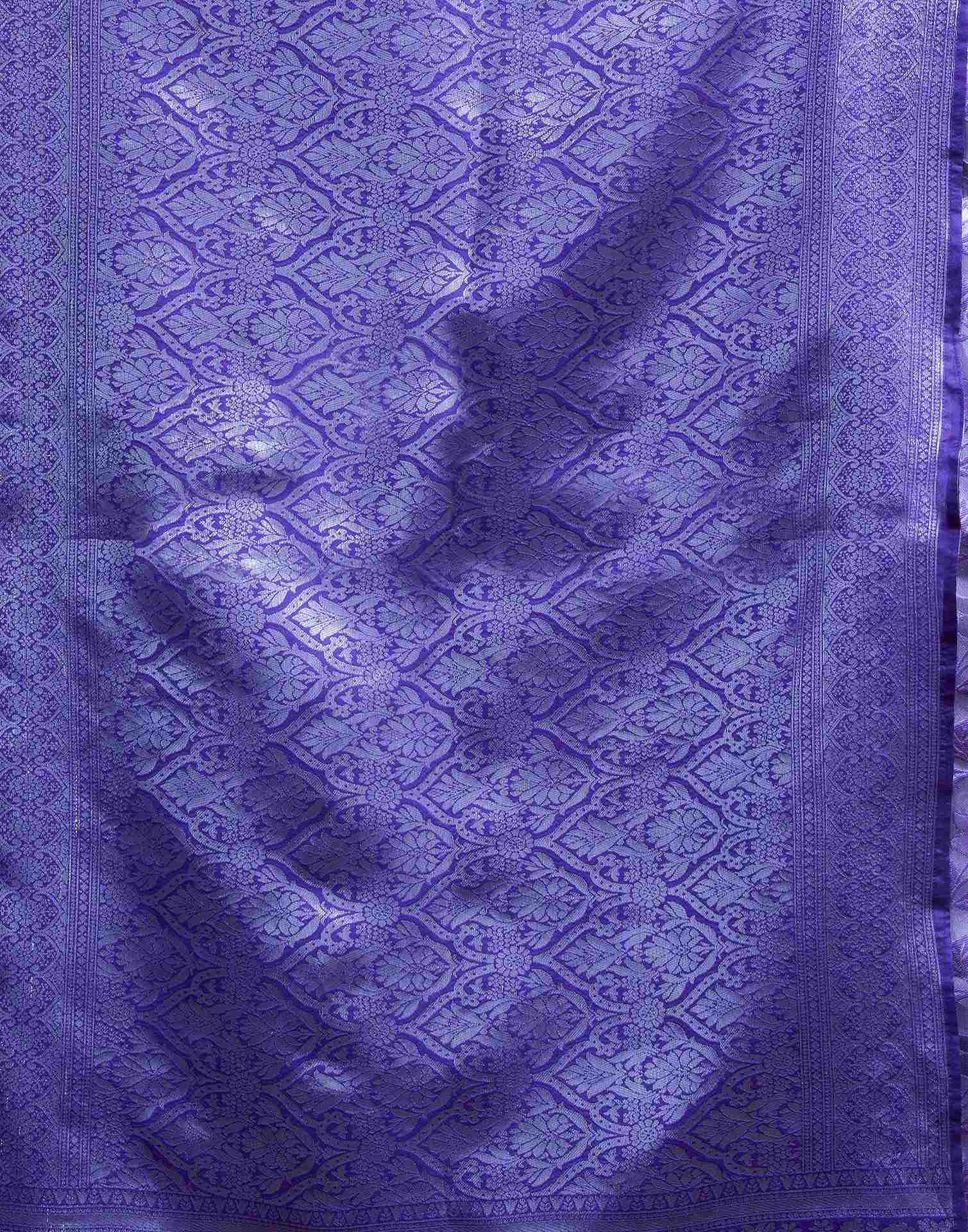 Violet Silk Woven Saree