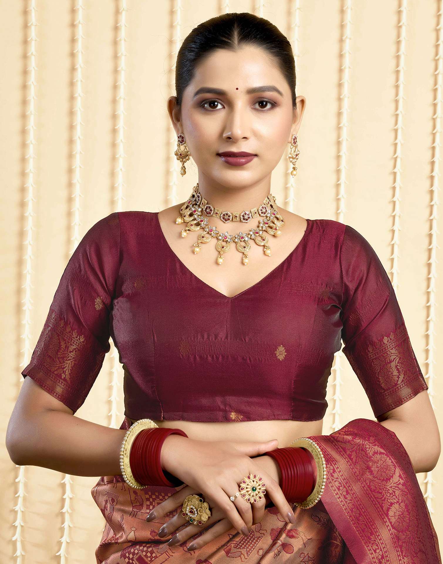 Light Brown Silk Woven Saree
