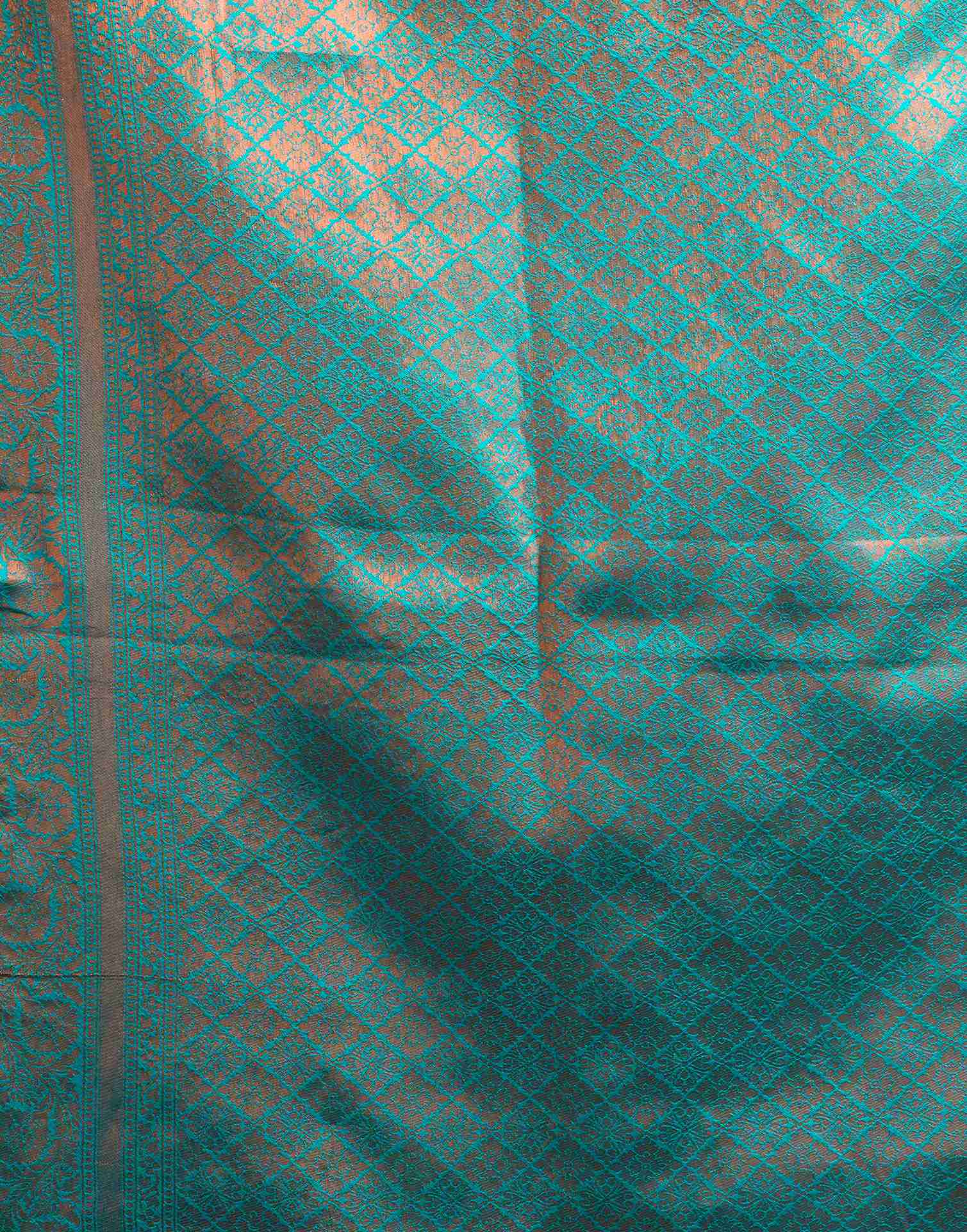 Parrot Green Silk Woven Saree