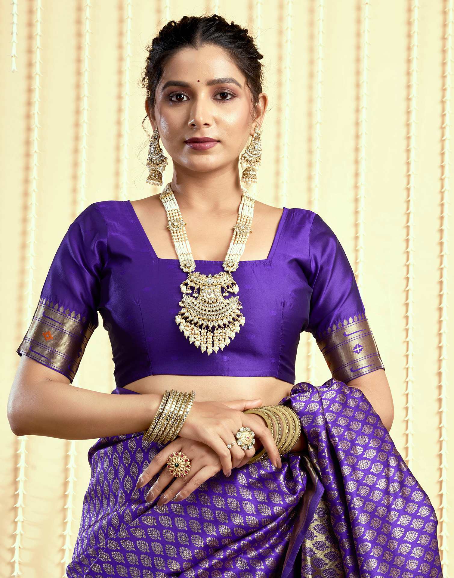 Royal Blue Silk Woven Paithani Saree