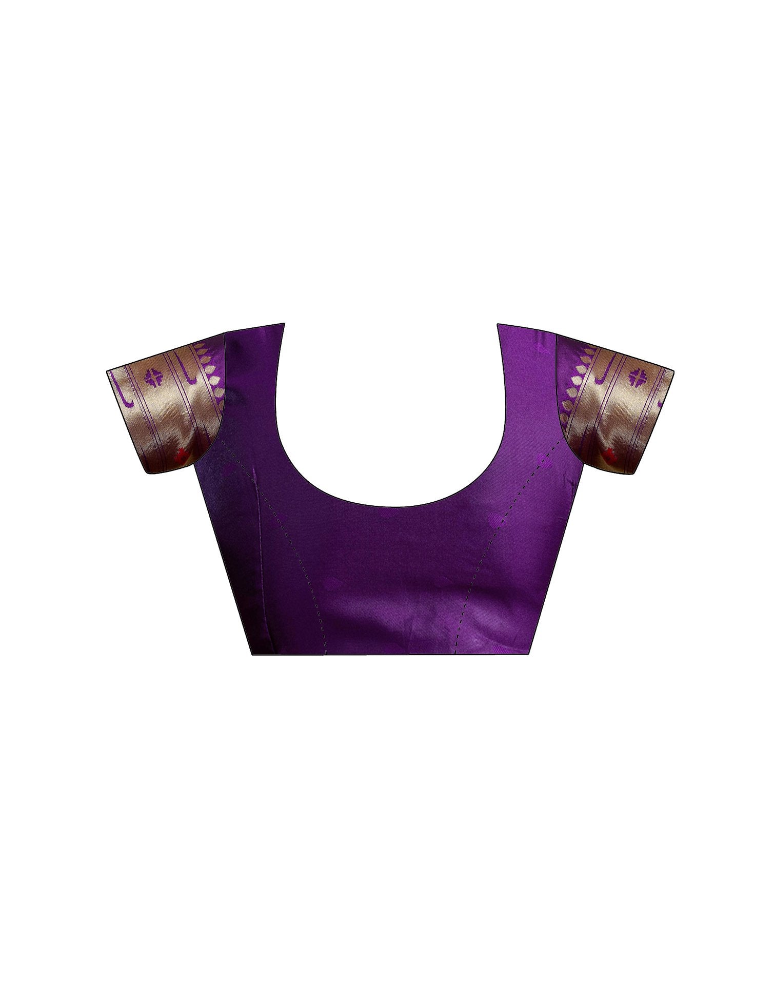 Dark Violet Silk Woven Paithani Saree