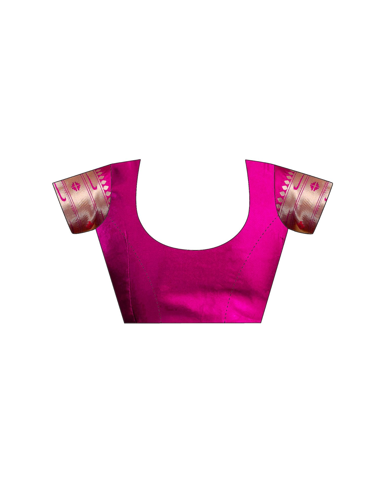 Bright Pink Silk Woven Paithani Saree