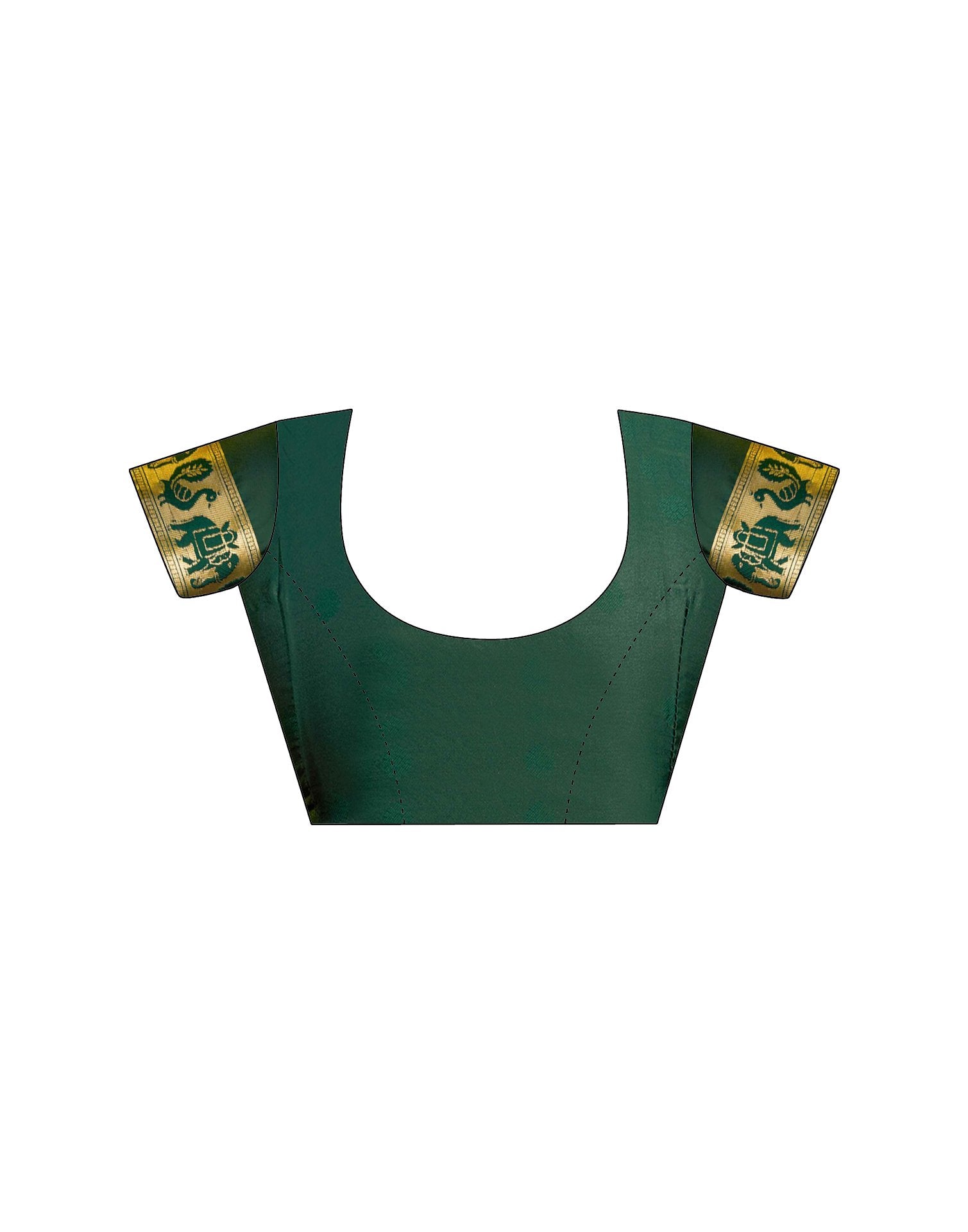 Dark Green Silk Woven Paithani Saree