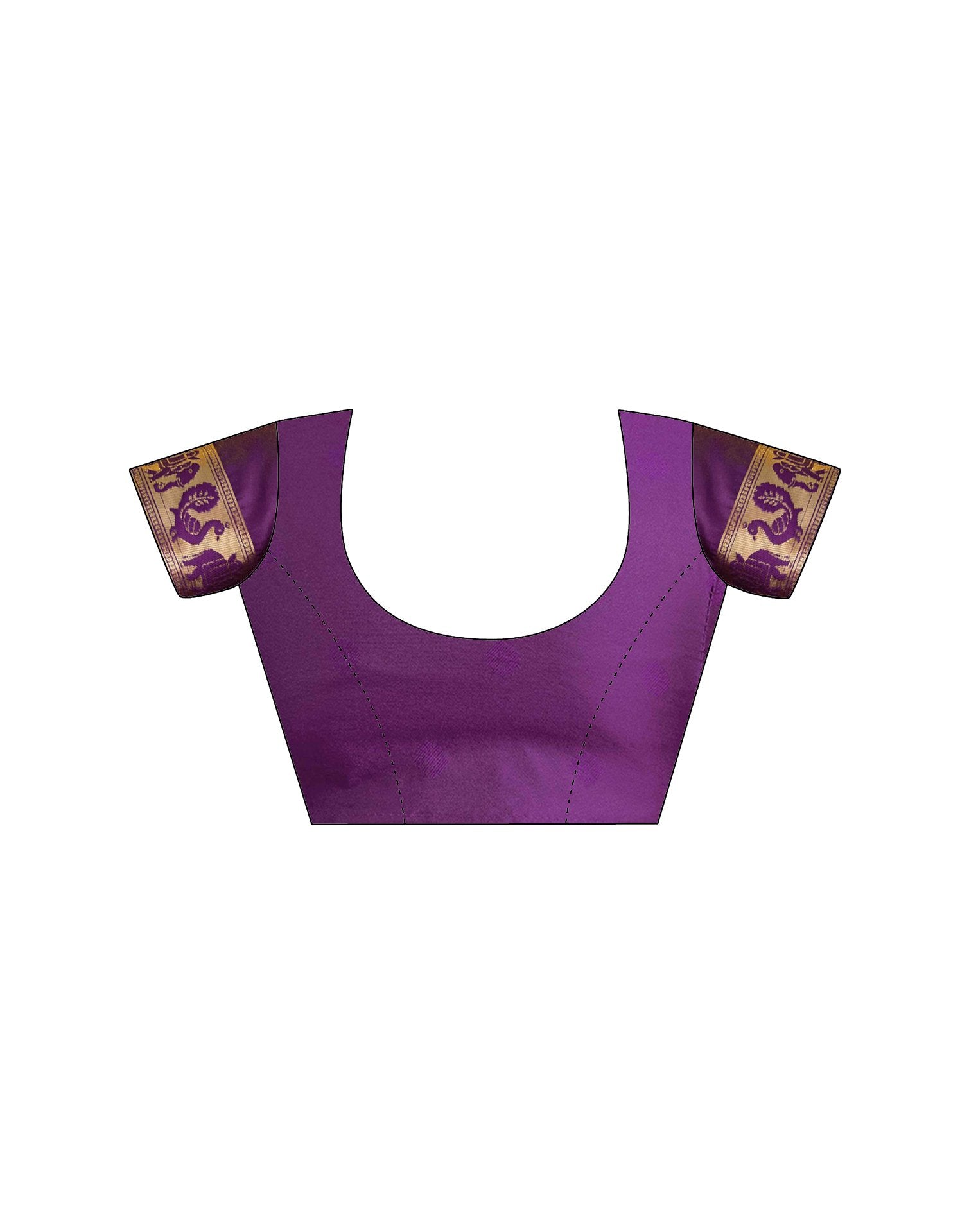 Dark Violet Silk Woven Paithani Saree