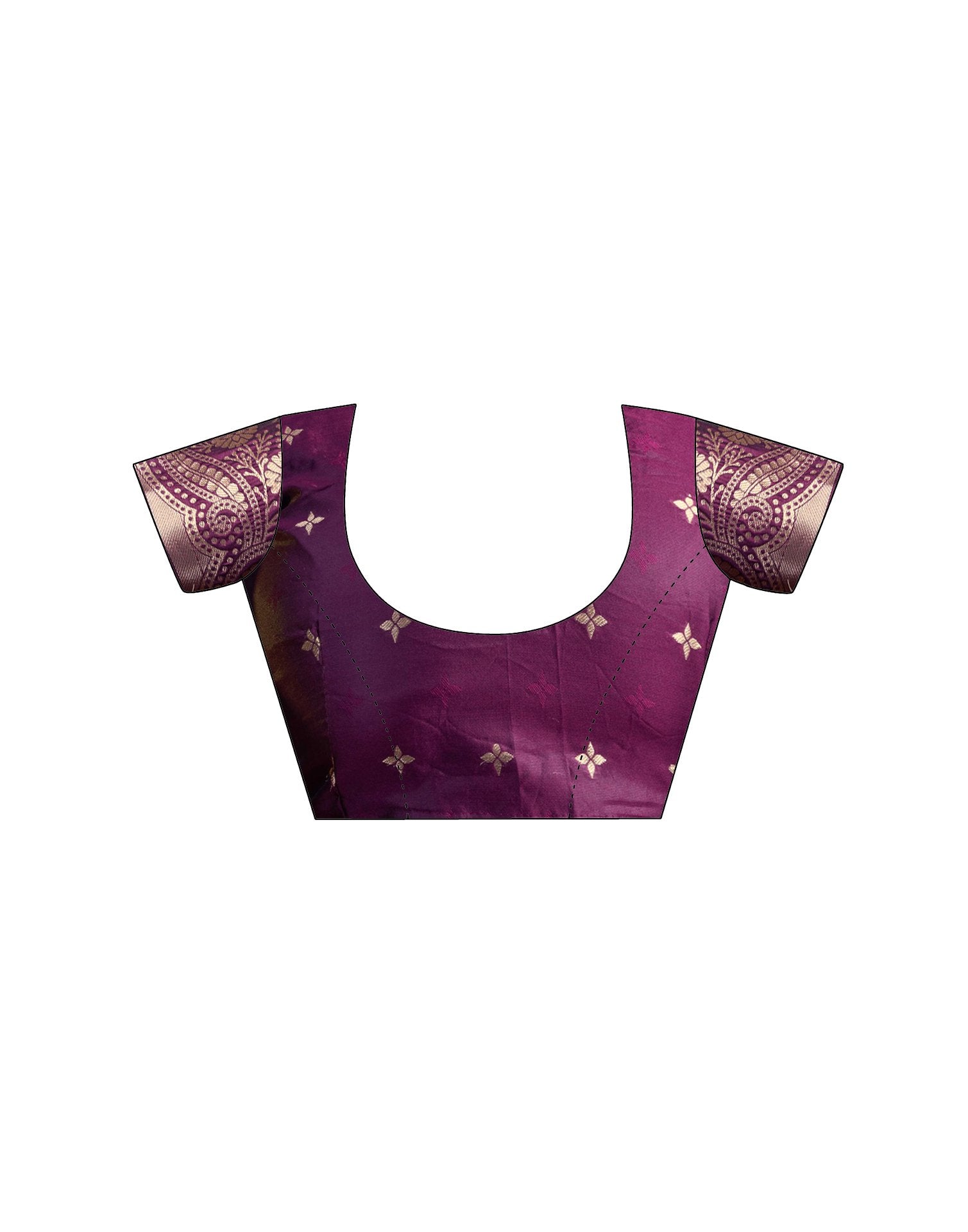 Dark Wine Silk Woven Saree