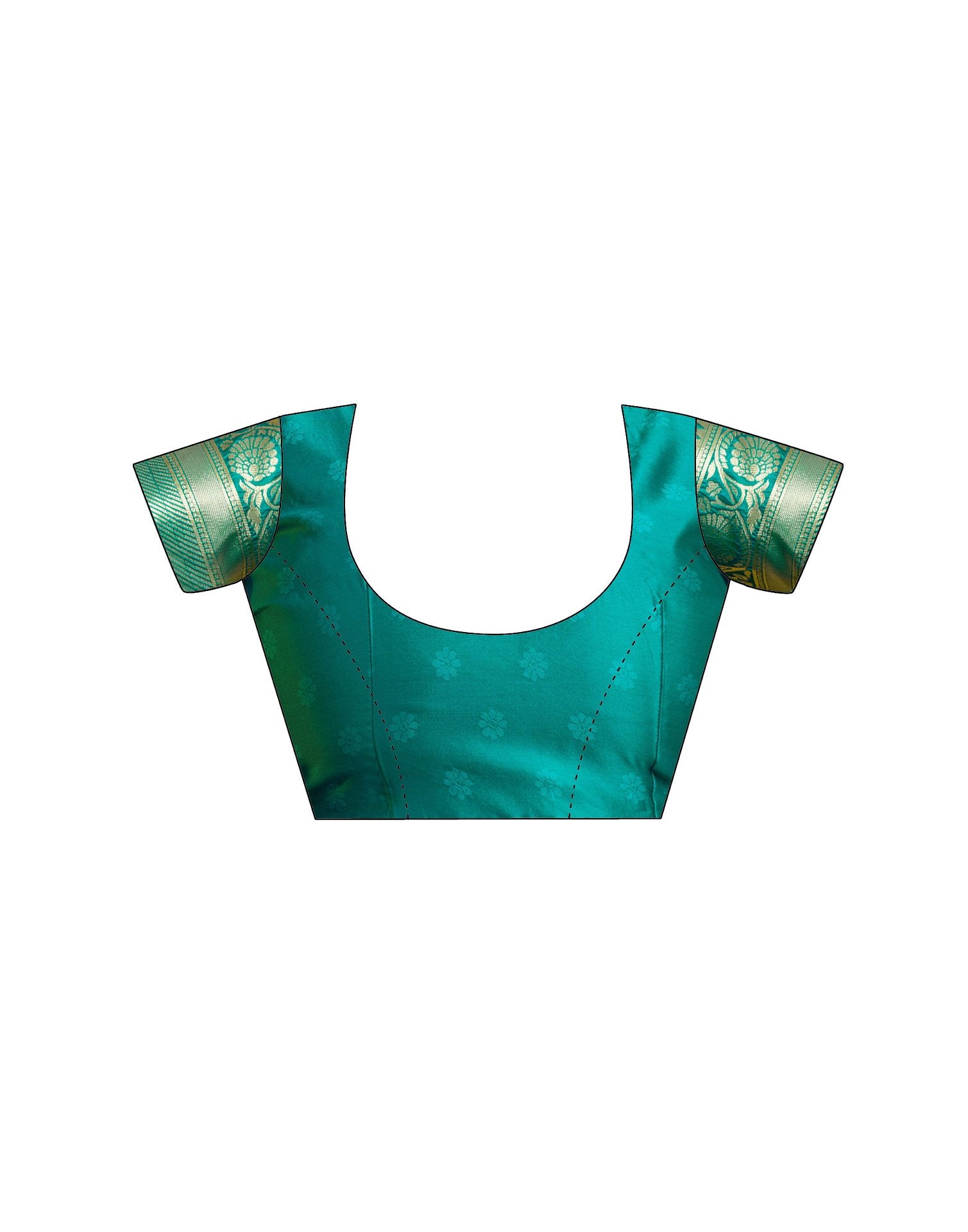 Teal Green Silk Woven Saree